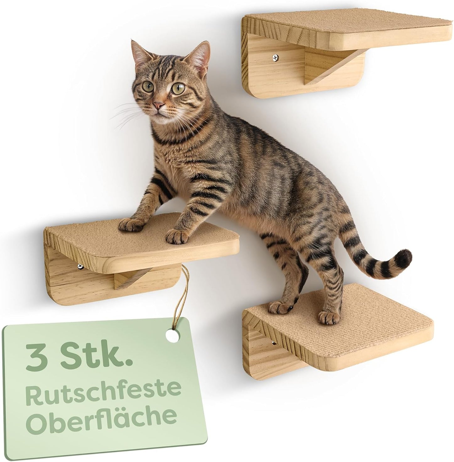 3-teiliges Katzen-Kletterwand-Set