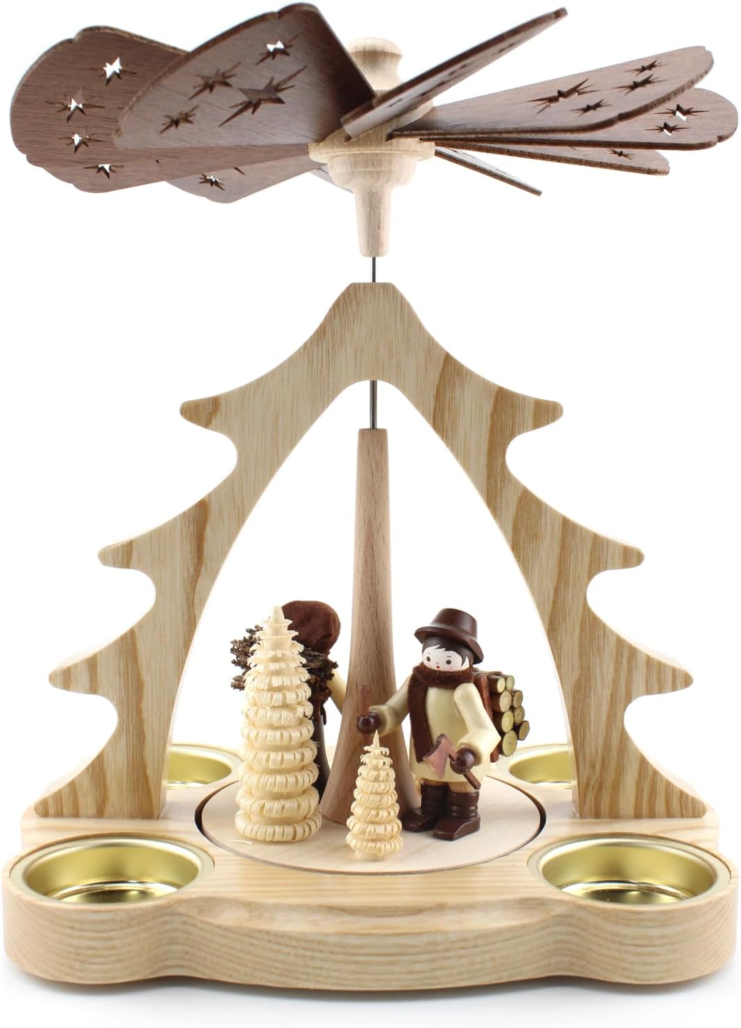 1-stöckig Weihnachtspyramide Waldleute, Waldleute