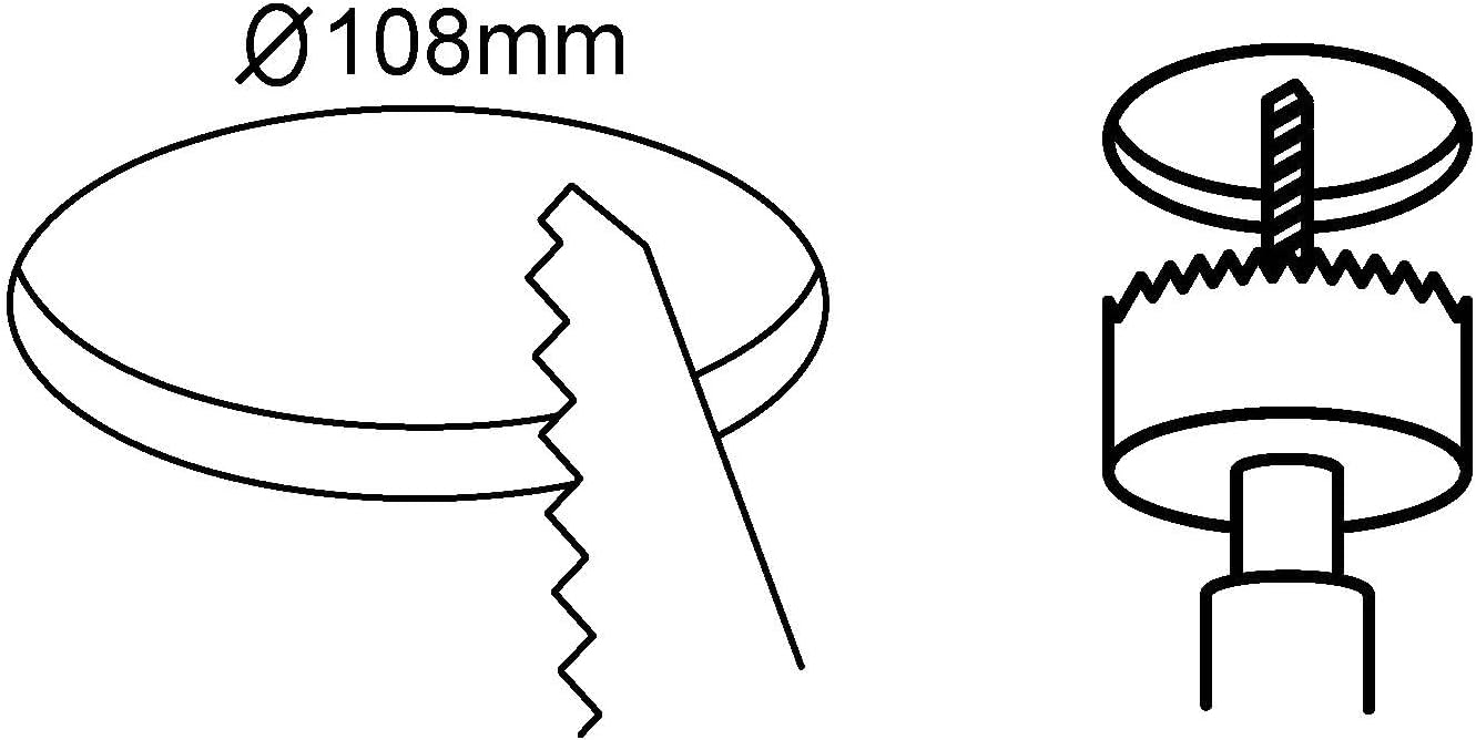 3er-Set LED Einbaustrahler, Nickel-matt / Ø 12 cm