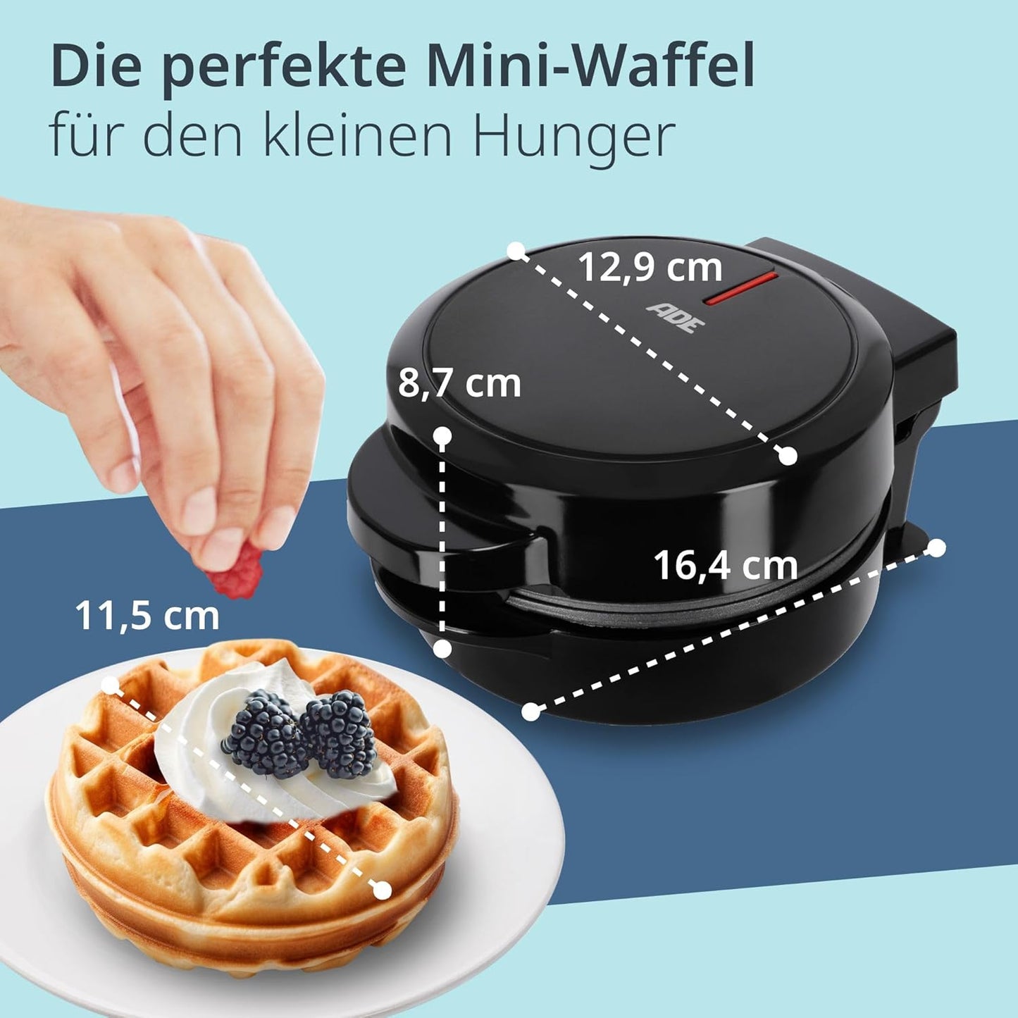 Rundes Mini-Waffeleisen, Runde Form