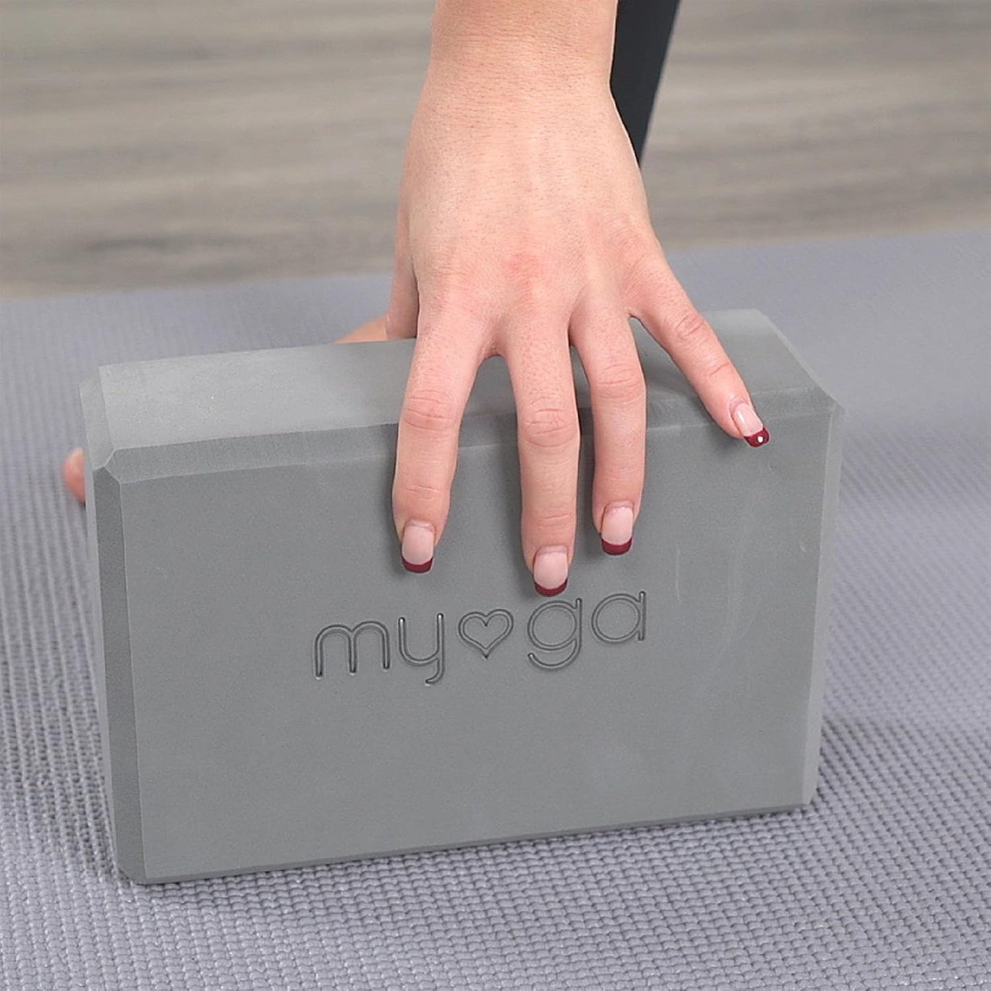 Yoga-Starter-Set mit Matte, Blöcken & Gurt, Grau