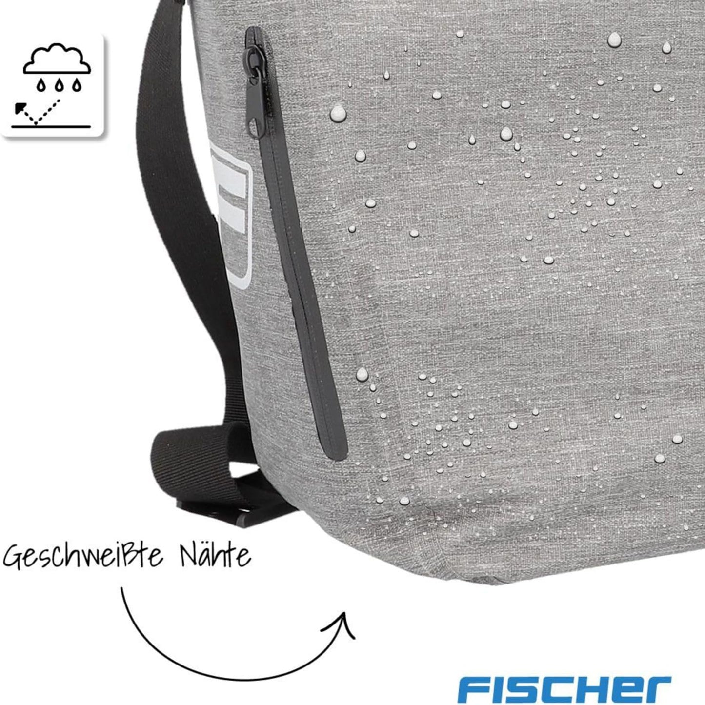 Wasserdichte Gepäckträgertasche Plus Cita, M Grau