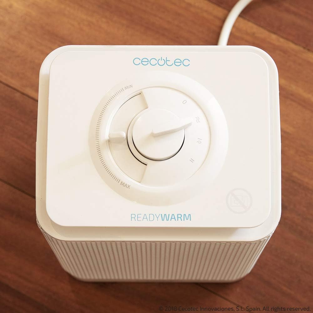 Keramikheizung mit Thermostat und Kippsensor, 1500 W Weiss