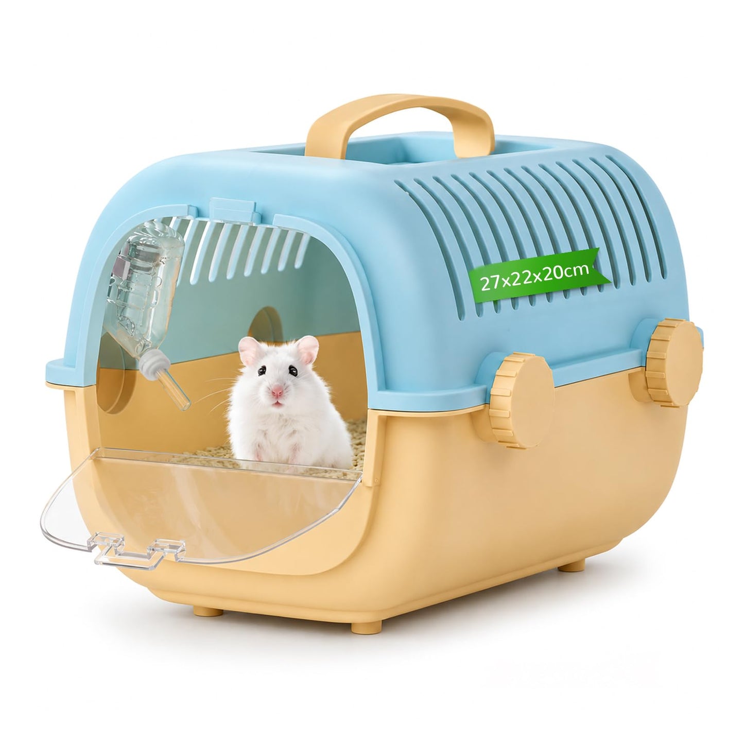 Tragbare Hamster-Transportbox mit Wasserflasche