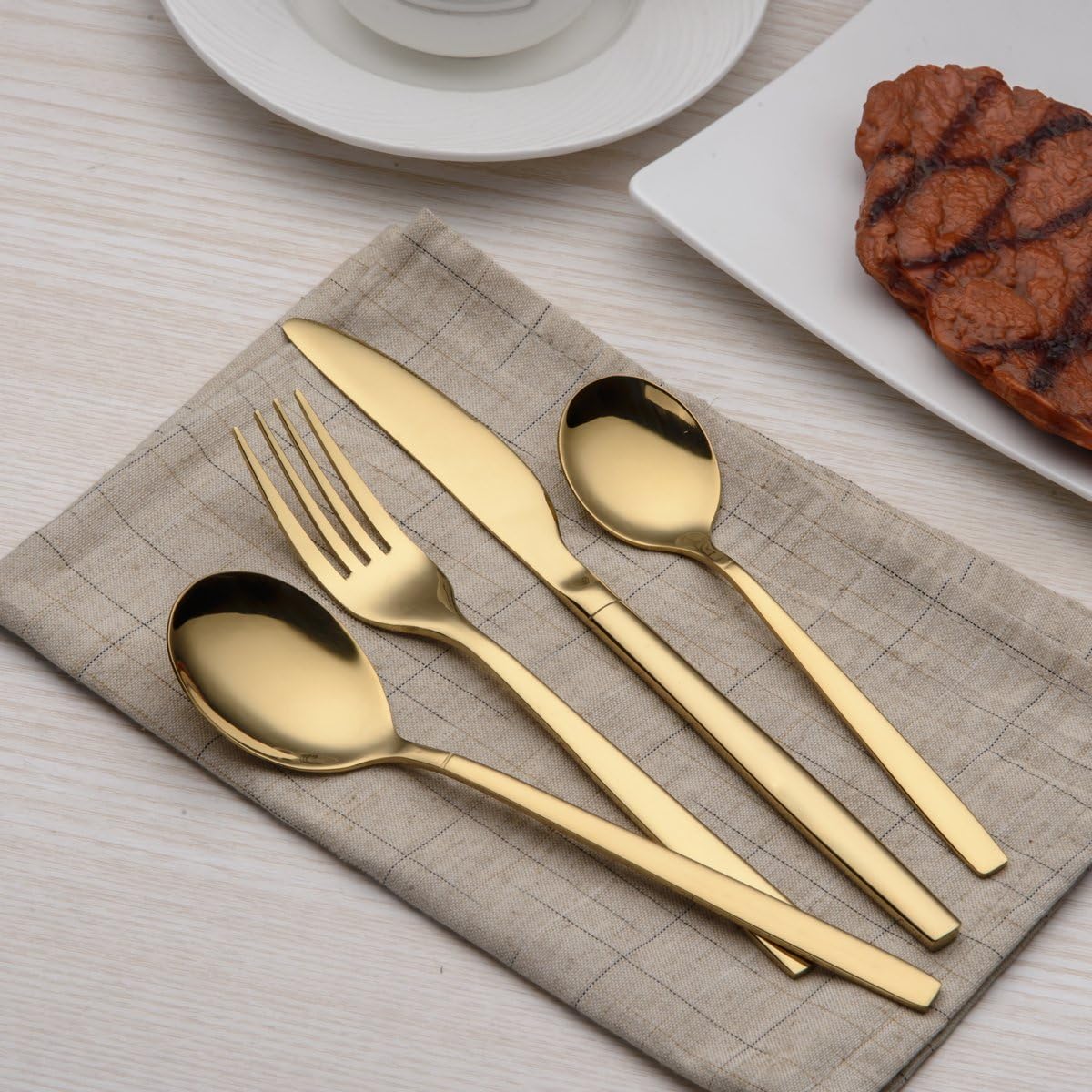 24-teiliges Besteckset, 24 pièces 1. Gold