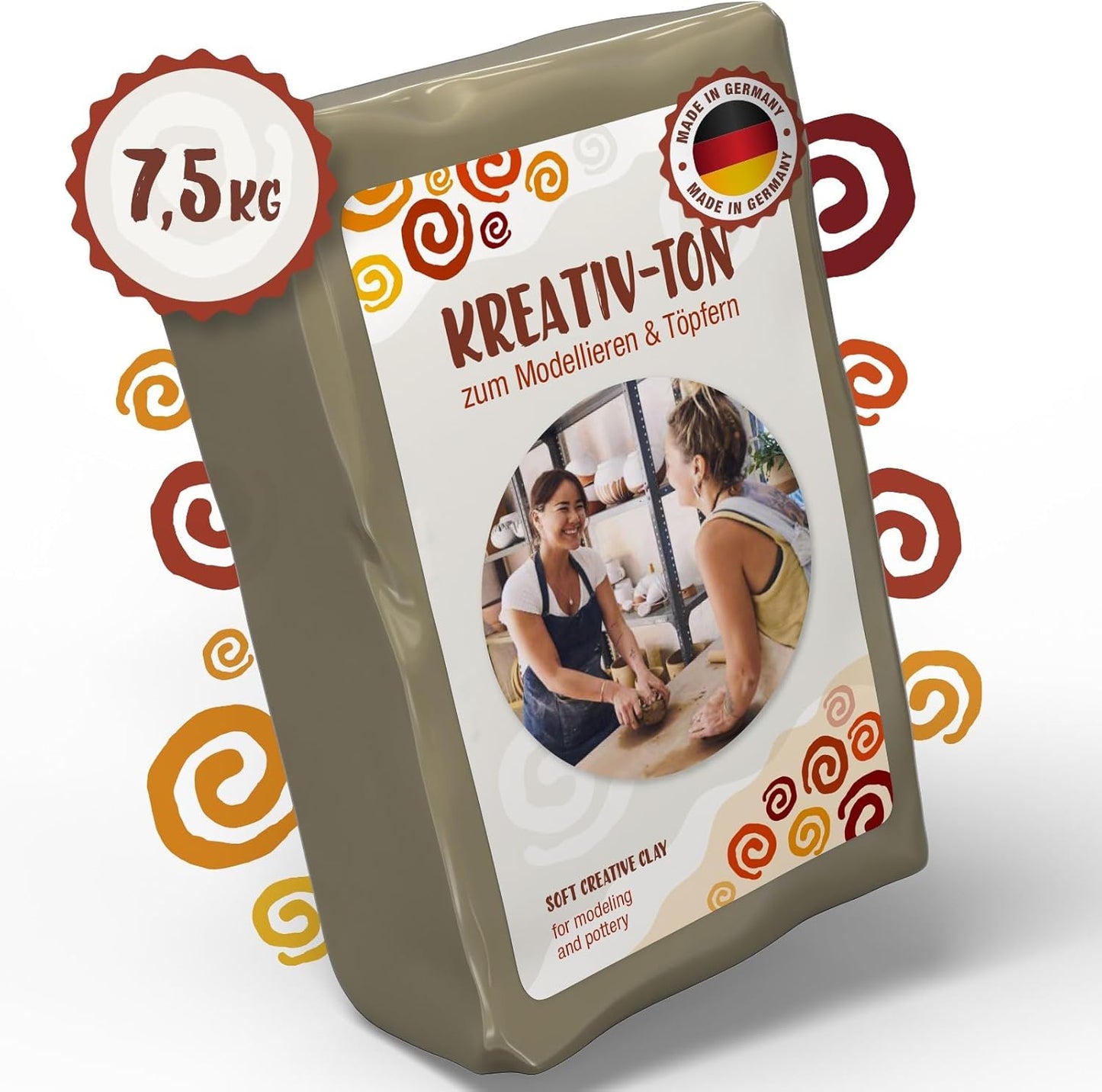 Lufttrocknende Modelliermasse, 7.5kg, Kreativ - Ton 7,5kg