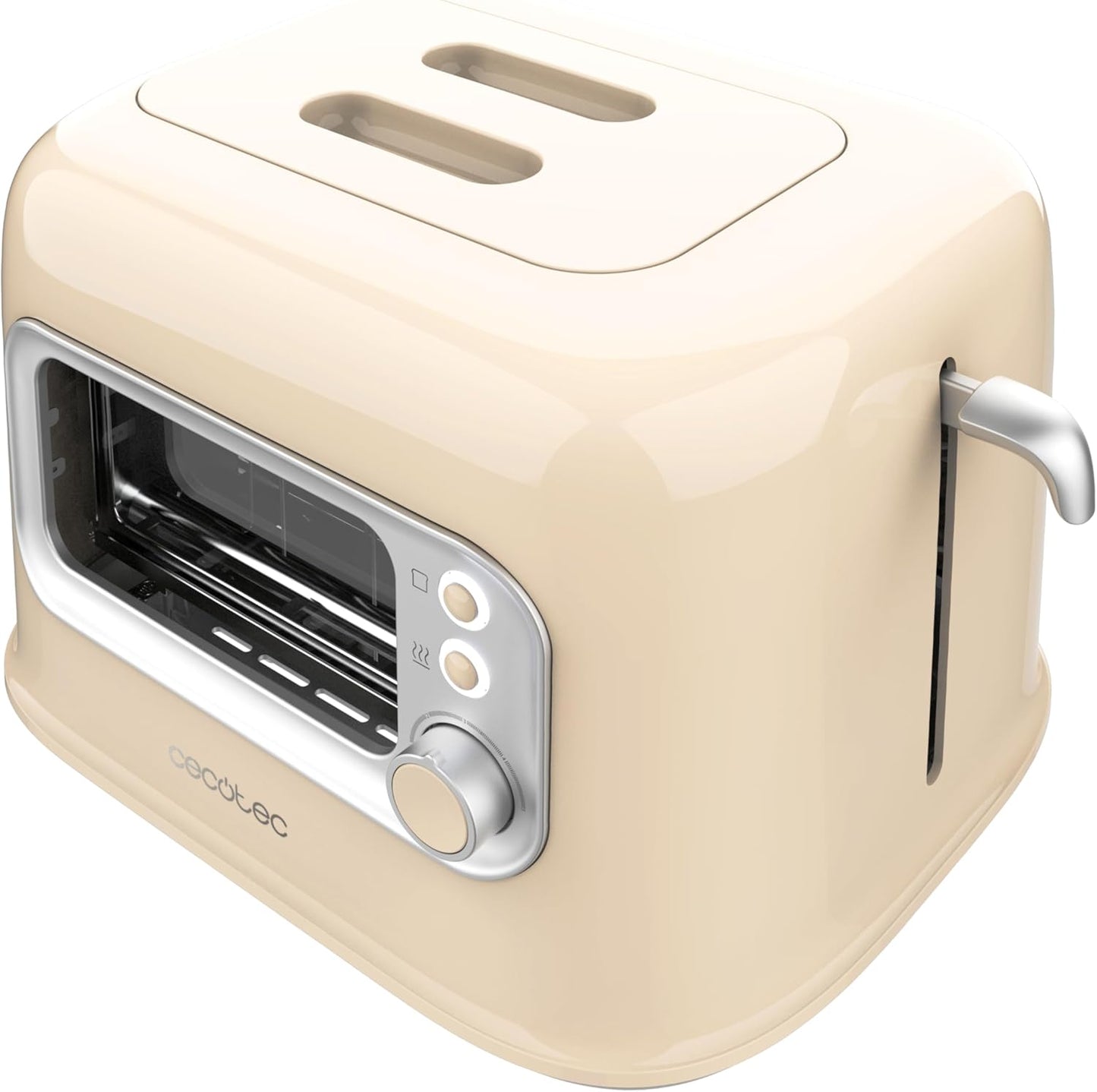 Retro-Toaster mit Bräunungssteuerung, Beige