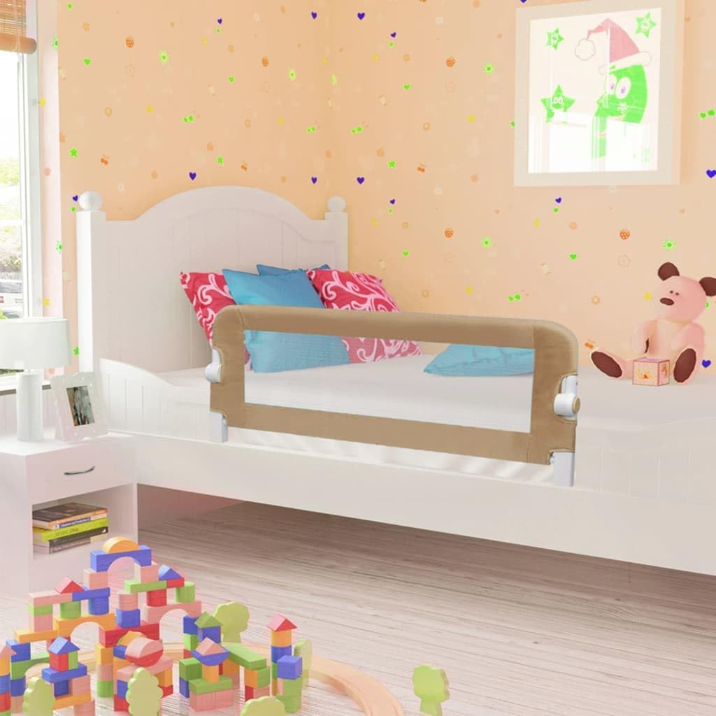 Bettschutzgitter für Kinderbett, 120 x 42 cm Braun