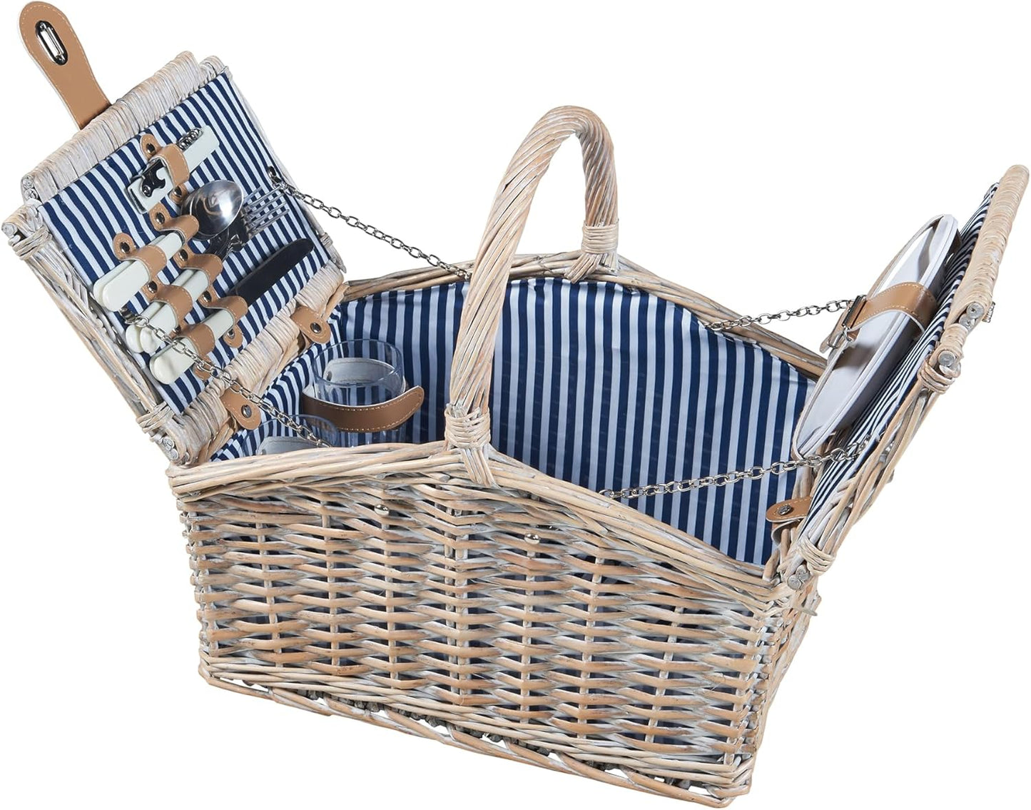 Lumparland Picknickkorb-Set für 2 Personen, 40 x 28 x 37 cm