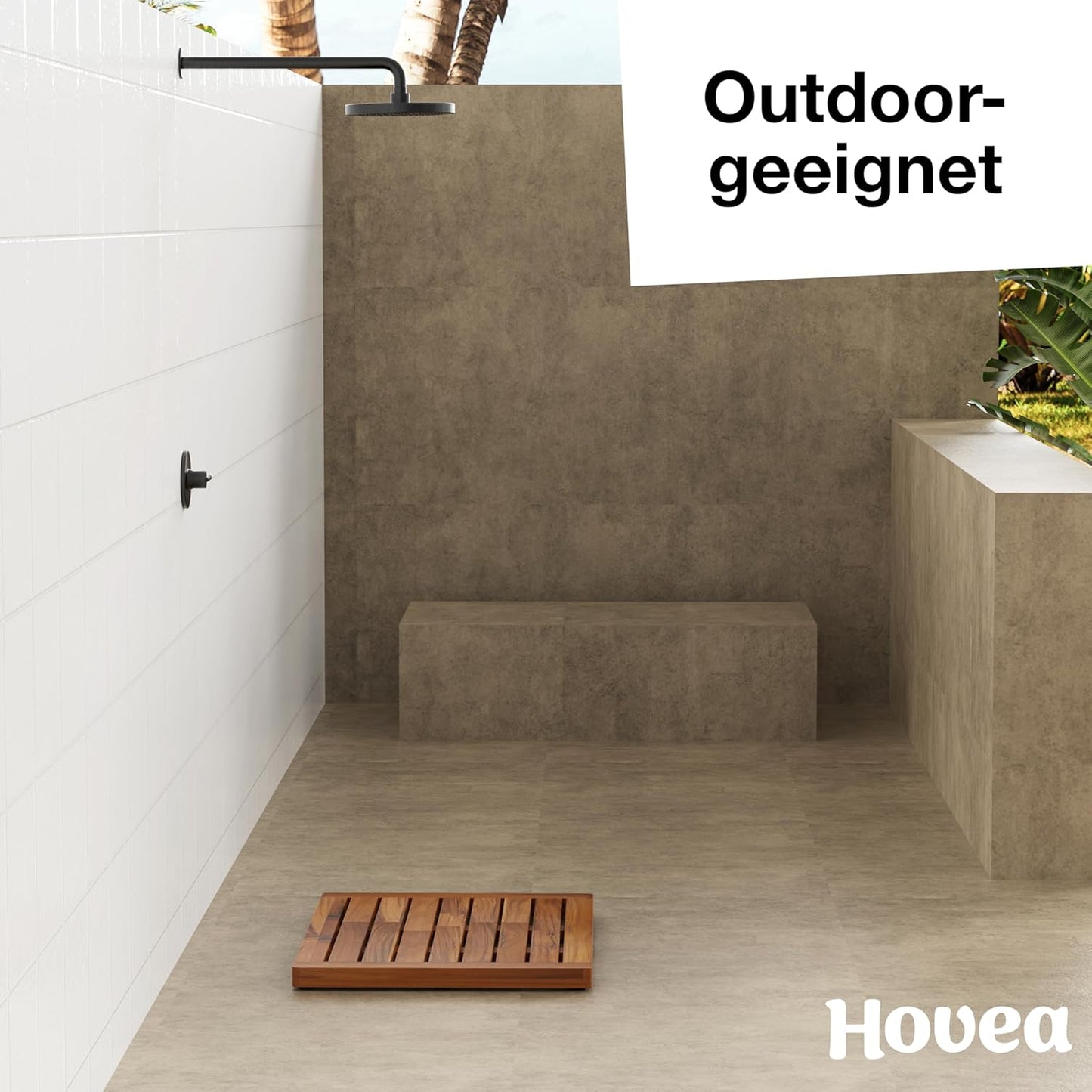 Teakholz Badematte, 61 x 45 cm, 61 X 45 Cm