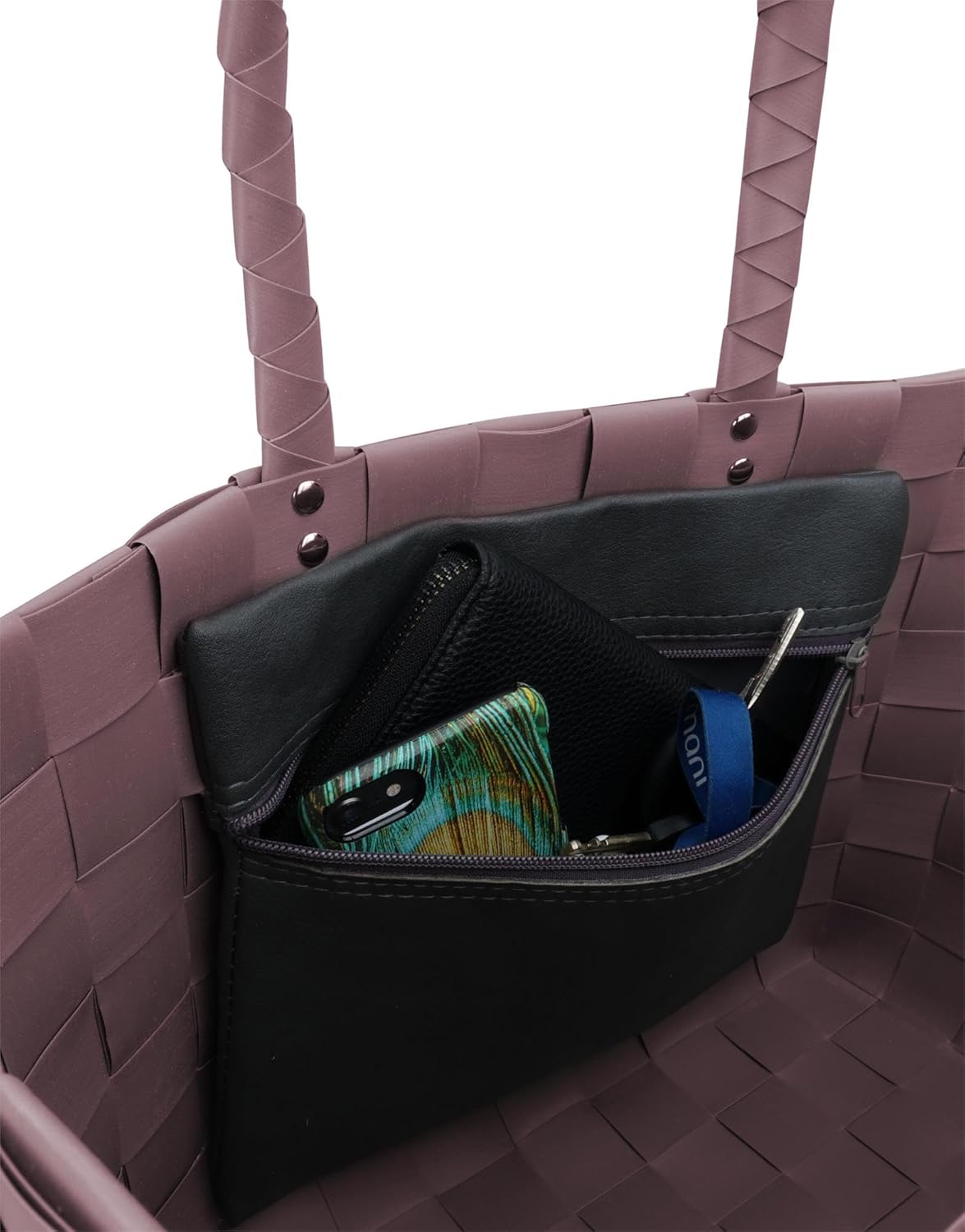 Shopper mit Innentasche, 20 Liter, Altrosa Einheitsgrösse