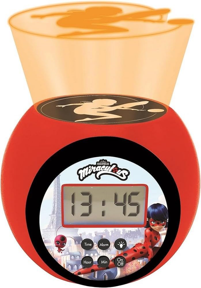 Miraculous Projektionswecker mit Nachtlicht und Timer, Miraculous