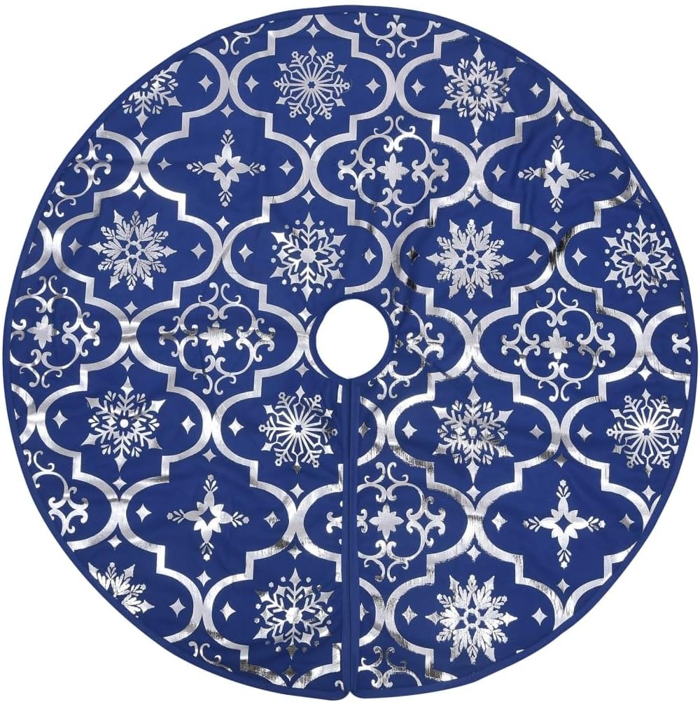 Weihnachtsbaumdecke mit Socke, 122 cm Blau