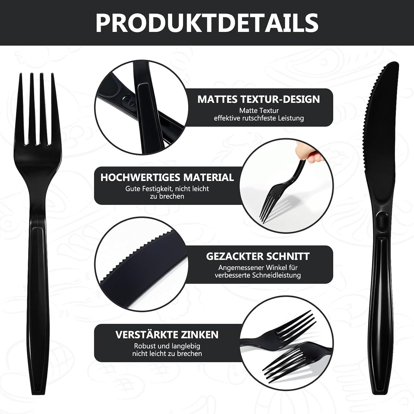 Wiederverwendbares Besteck-Set