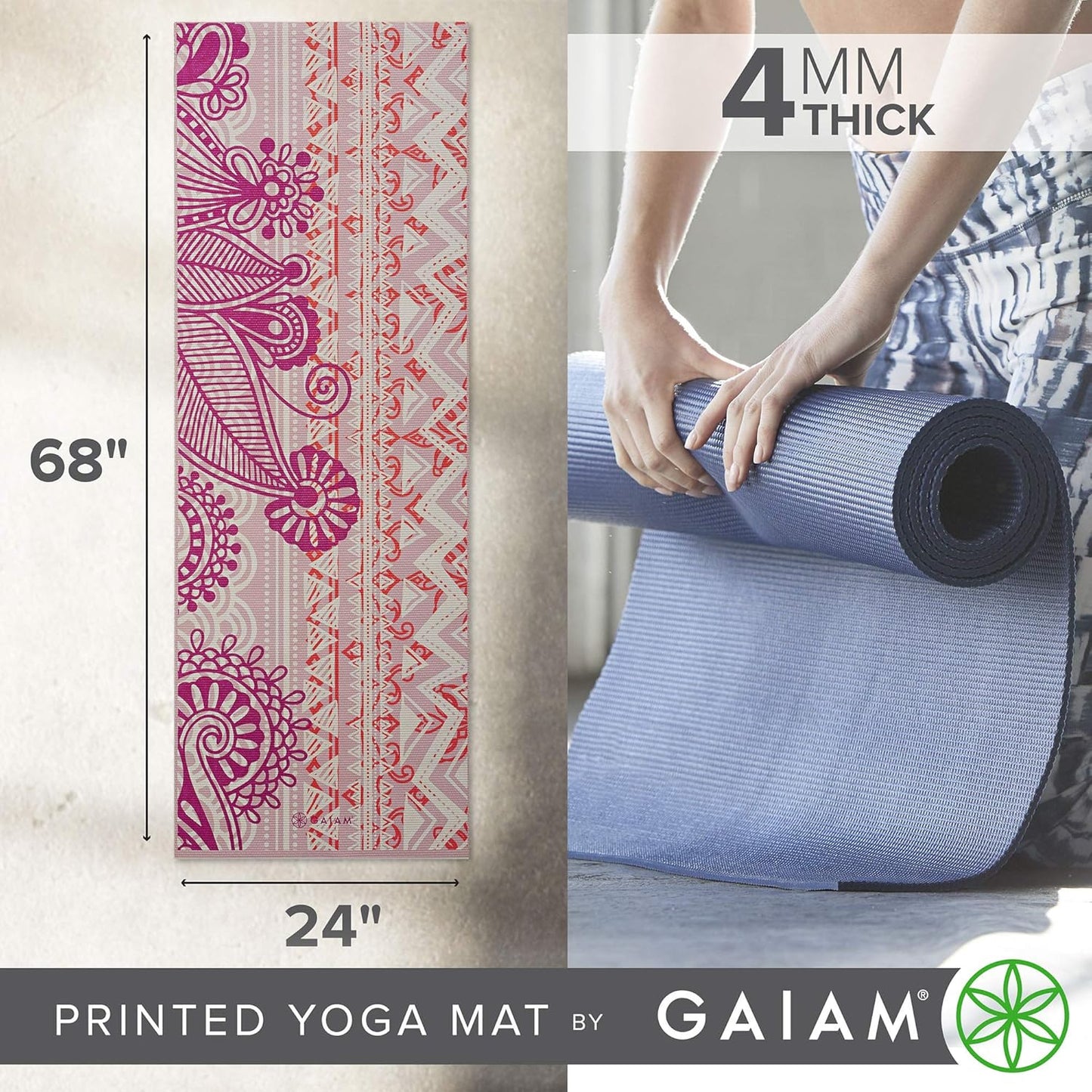 Yogamatte, Bohemian Rose
