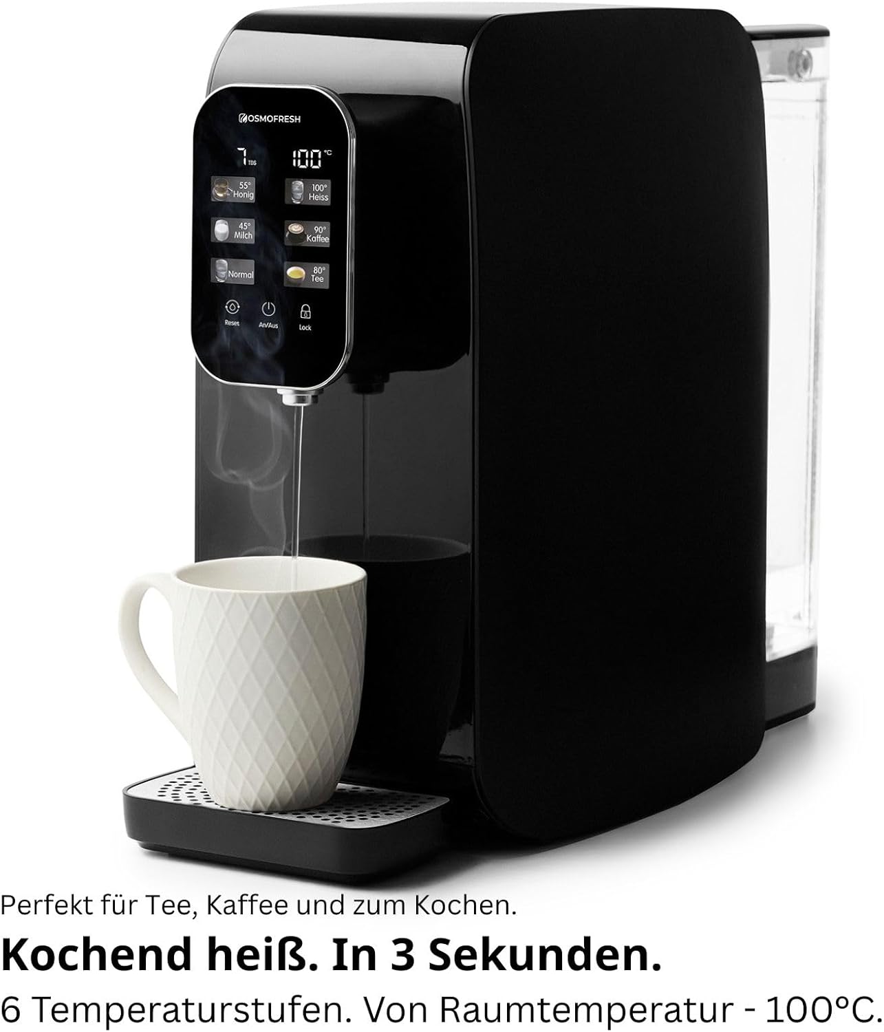 Osmoseanlage Quella Life ohne Wasseranschluss, Black Edition