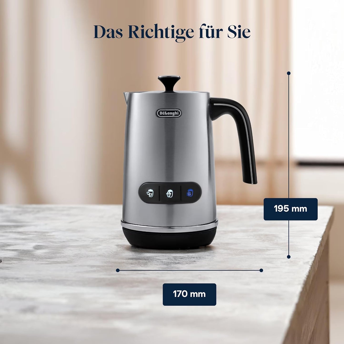 Milchaufschäumer LatteMix EMF3.M, Weiß Mit 3 Schäumstufen