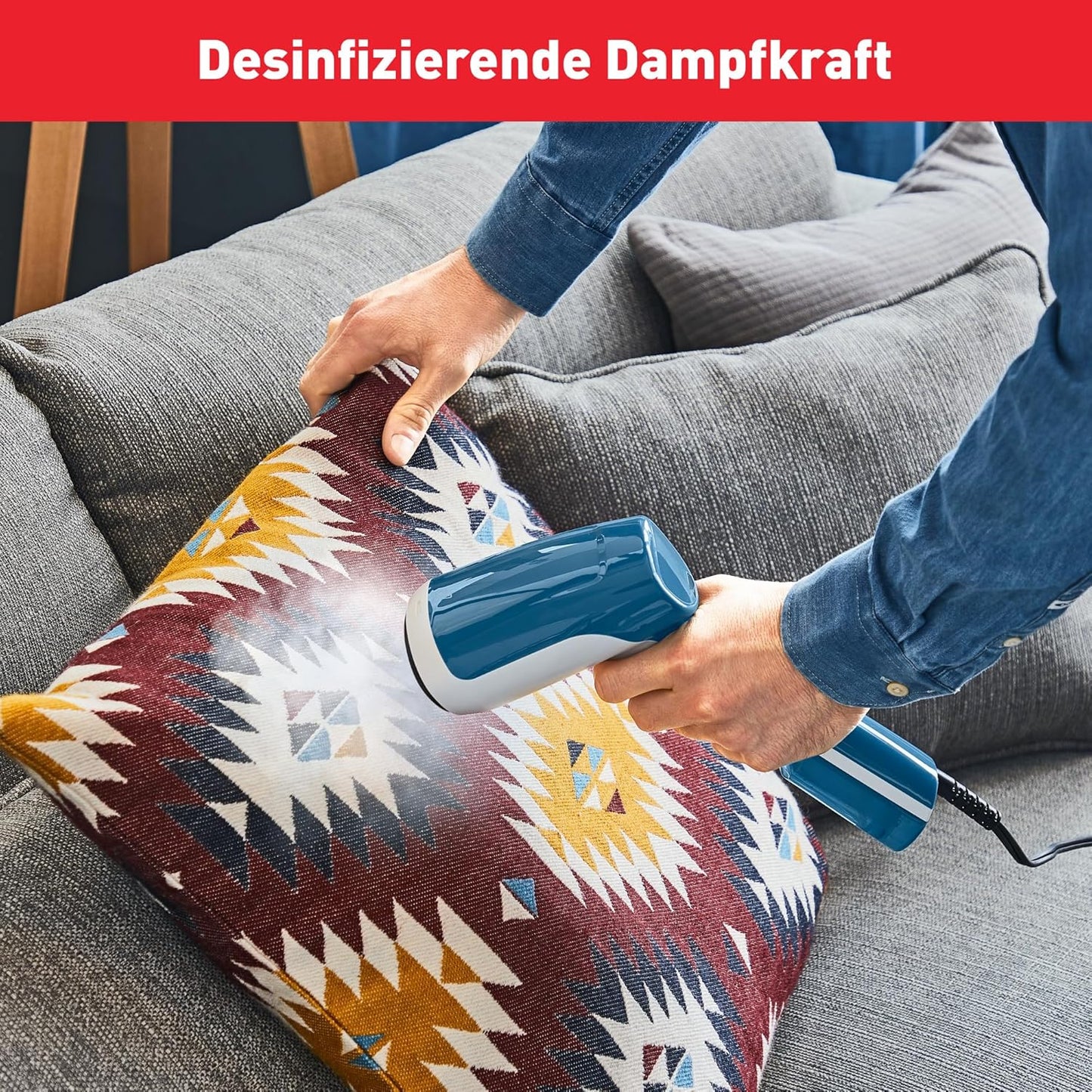 Dampfbürste Access Steam First, Weiss / Blau
