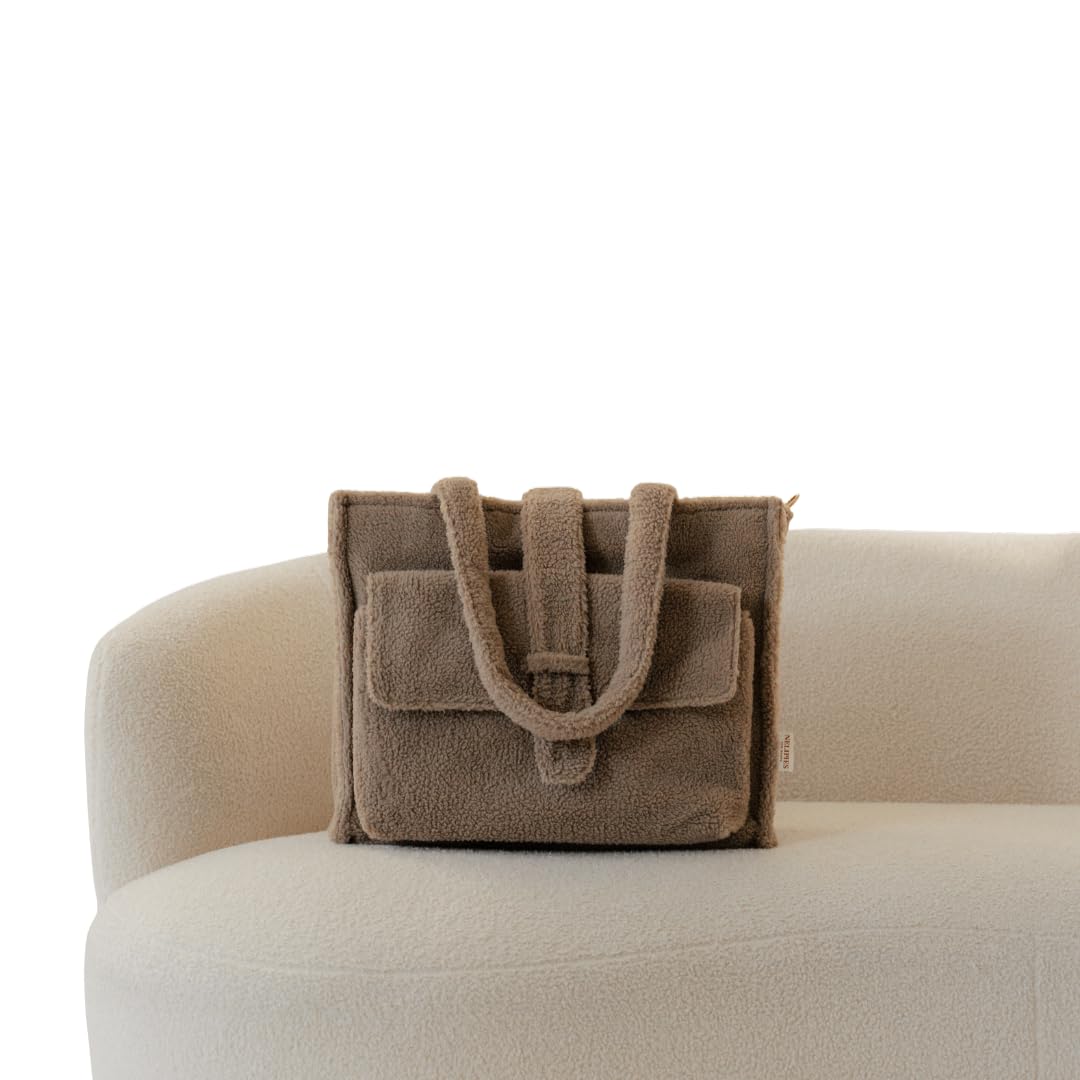 Wickeltasche Teddy Mom Bag mit Wickelunterlage, Braun