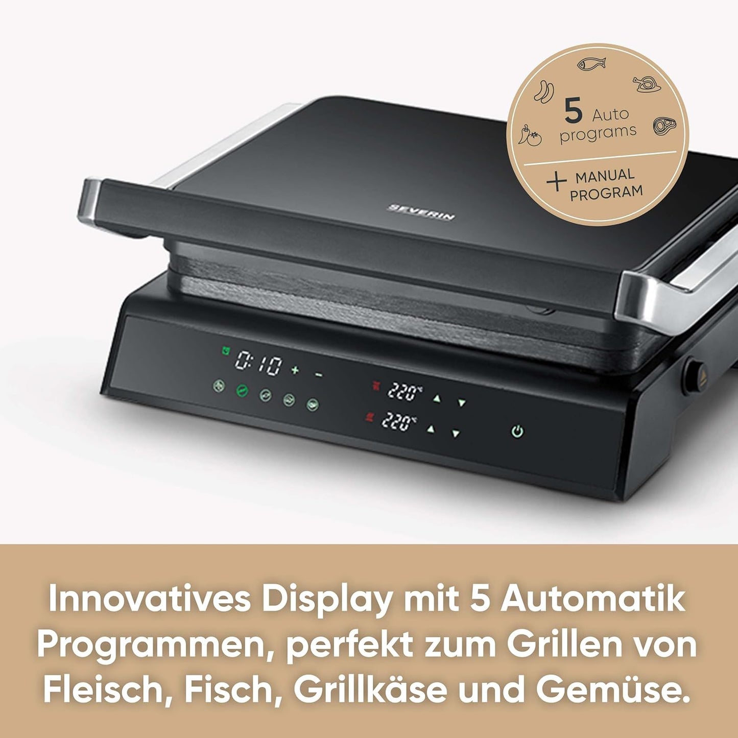 Kontaktgrill KG 2399, SEVINI Comfort, 1.800W
