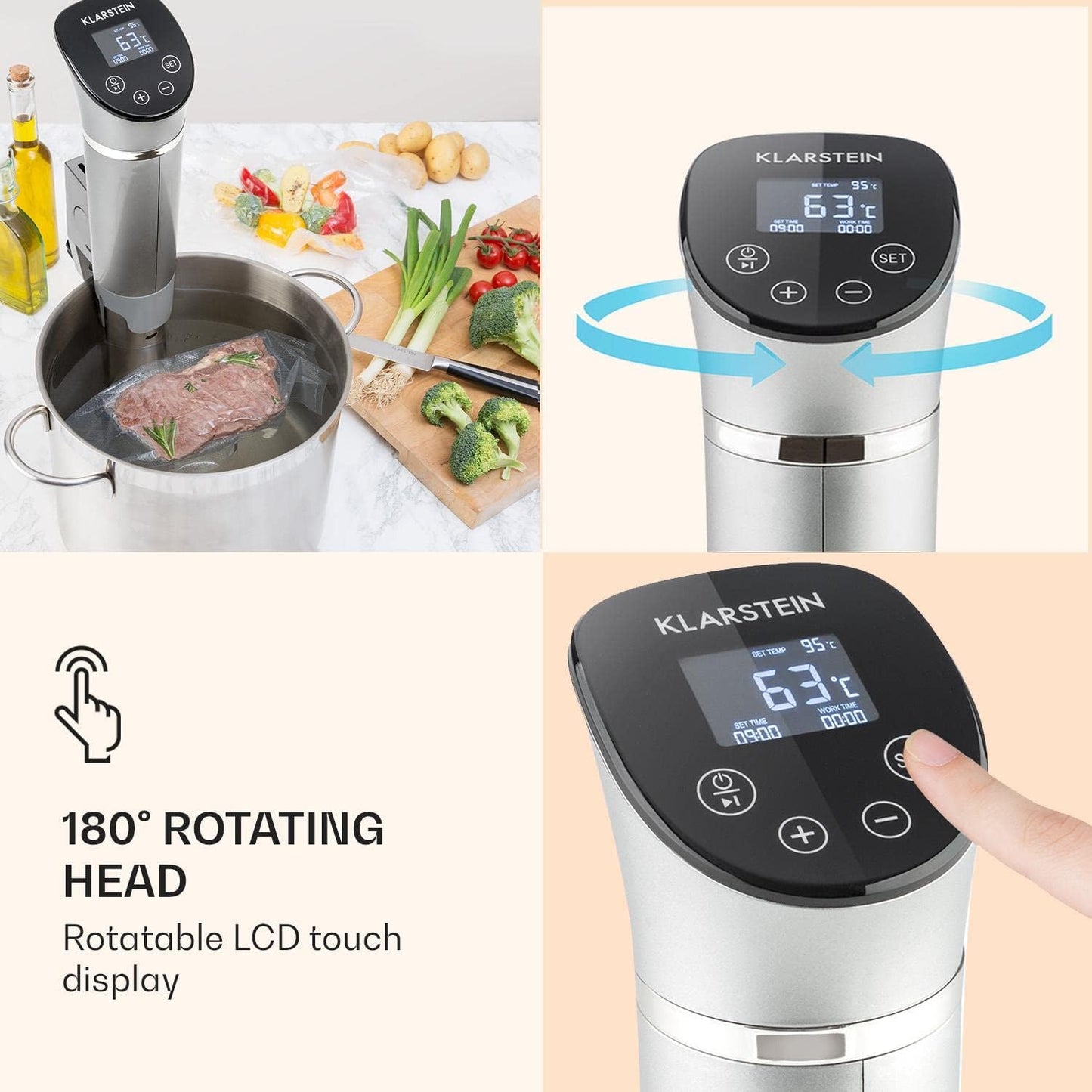 Quickstick Sous-Vide-Garer, flex|Schwarz