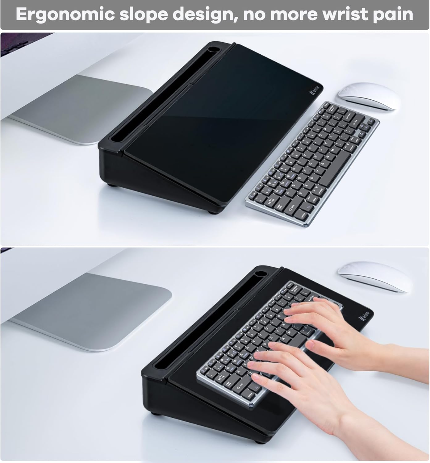 Schreibtisch-Organizer mit Whiteboard, Schwarz
