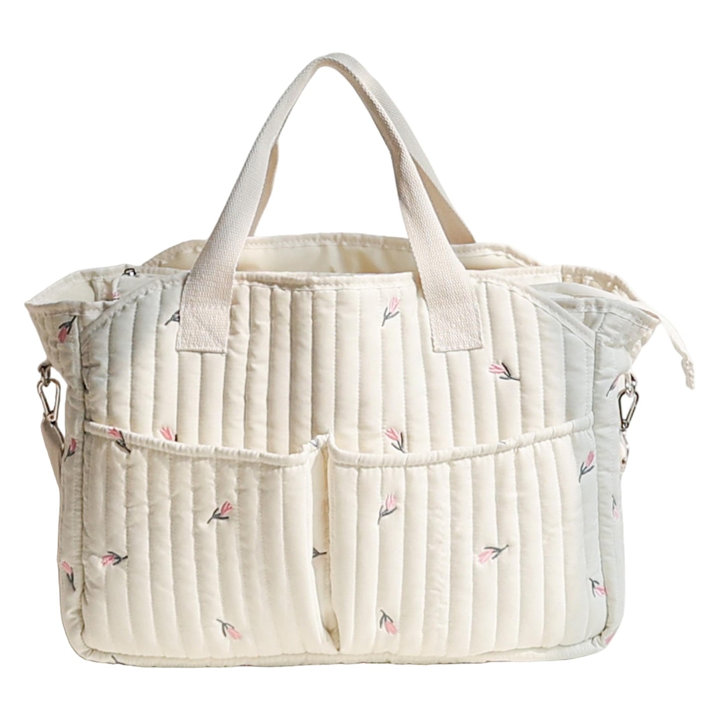 Gesteppte Babytasche, Tulpen