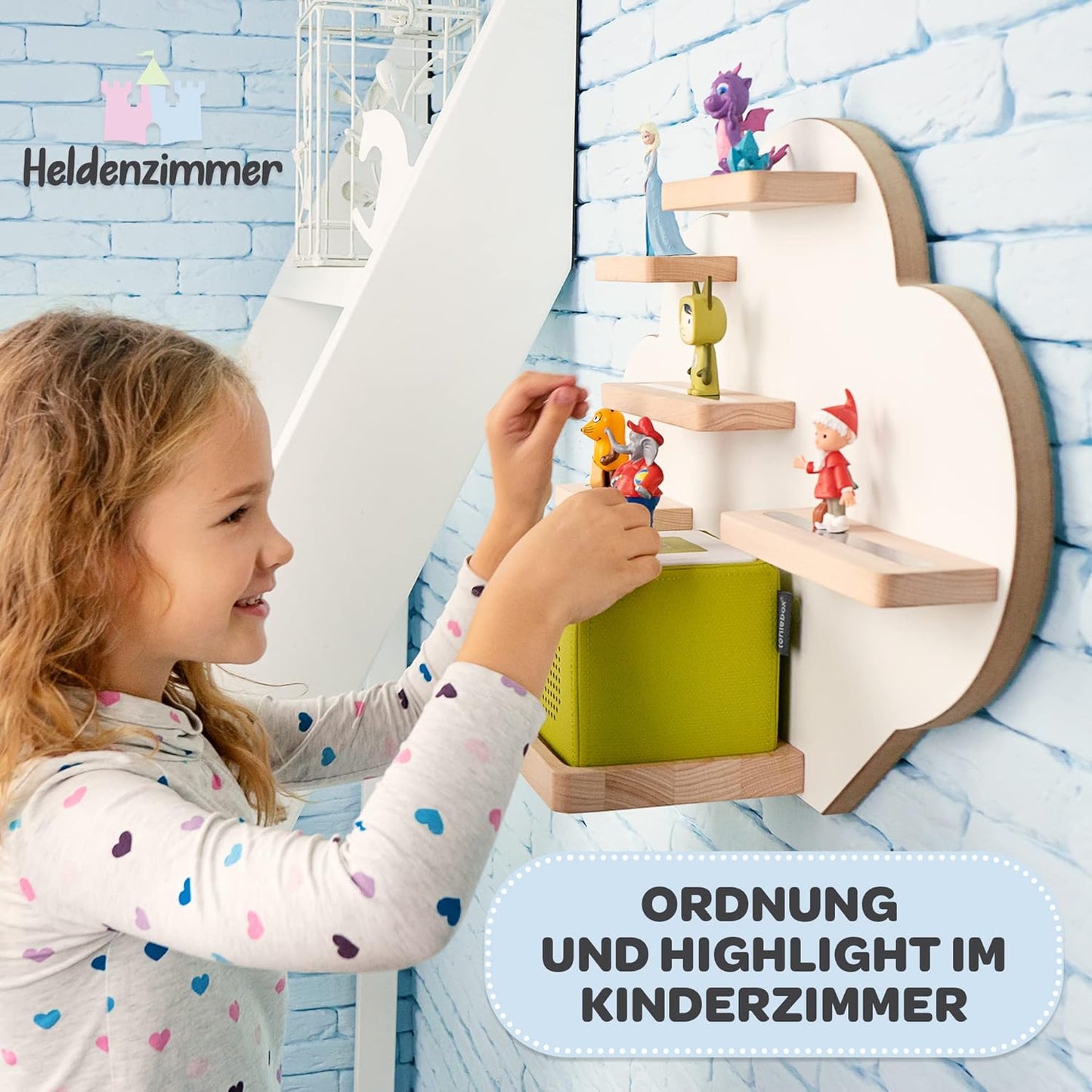Tonie Regal Wolke für 20 Figuren und Toniebox, Weiß