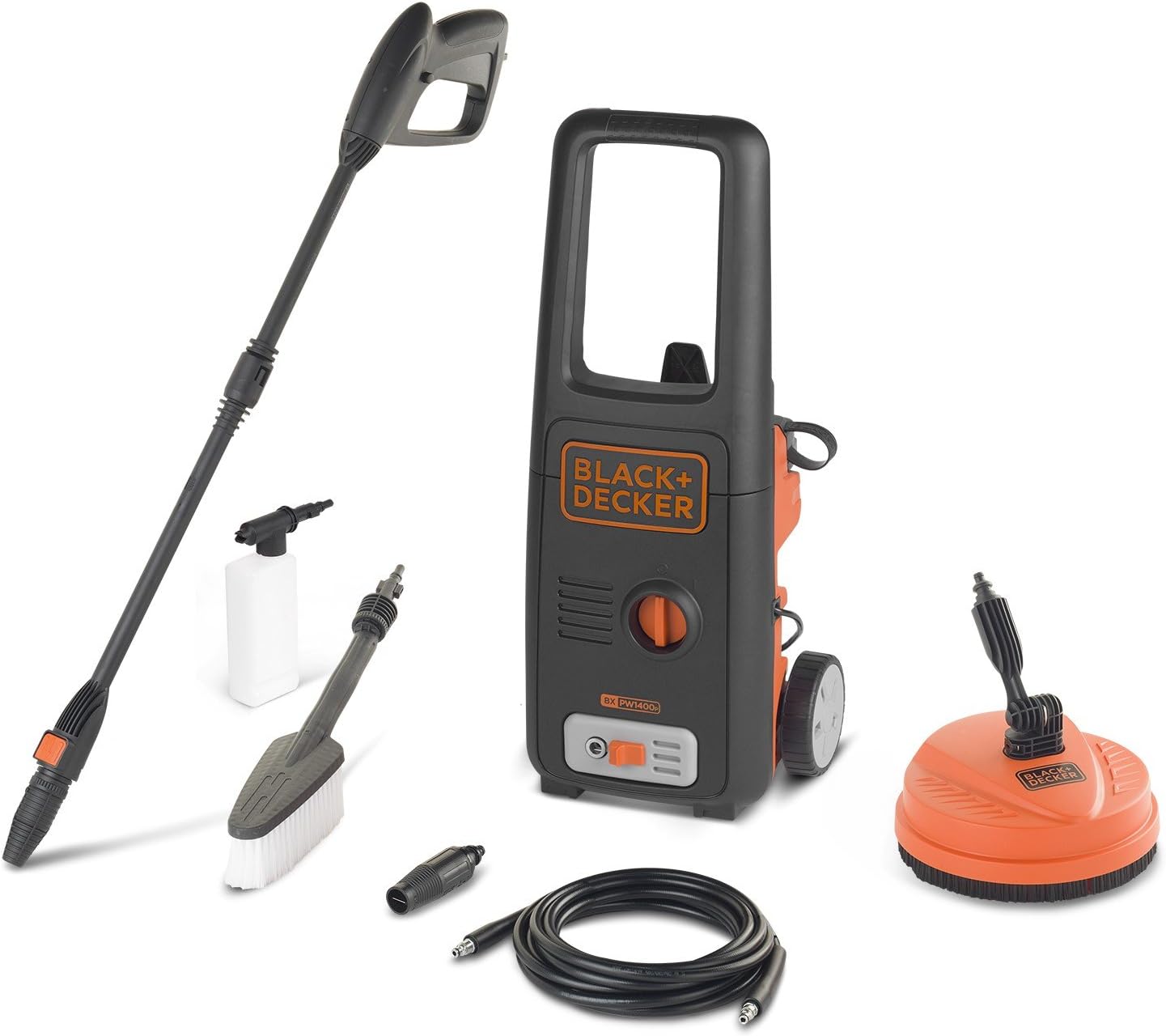 Hochdruckreiniger Set mit Patio Cleaner und Bürste, Deluxe / 1400 W