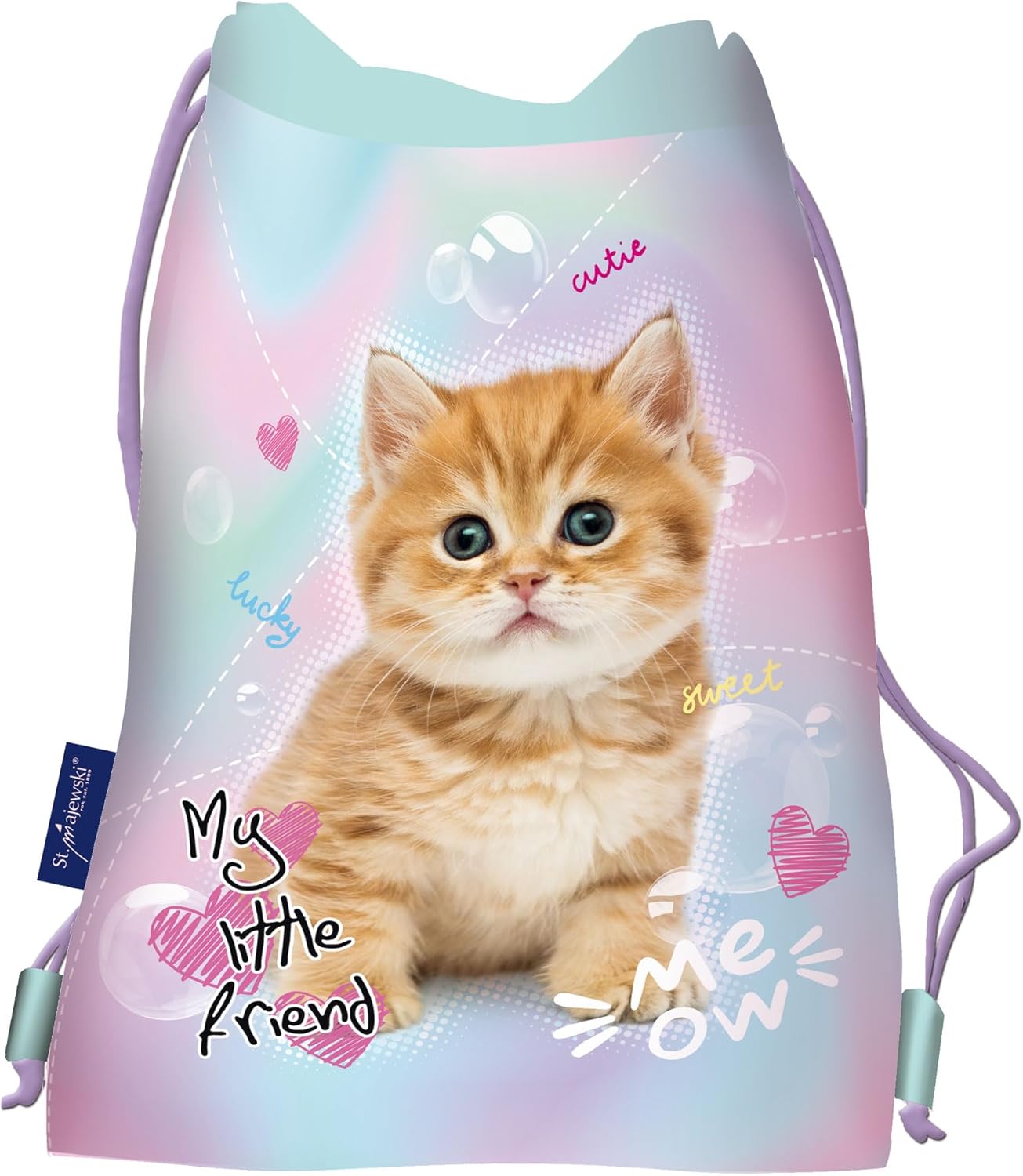 4-teiliges Schulranzen-Set Katze Motiv, 4er-set