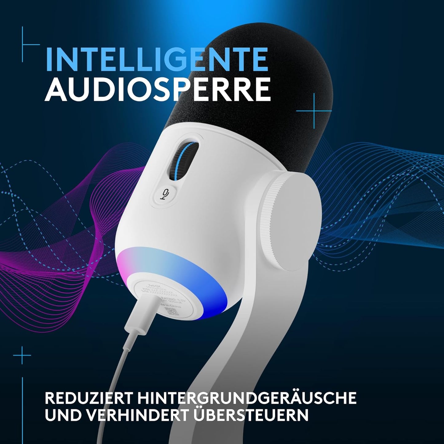 Yeti GX Mikrofon für Streaming & Gaming, Weiß Mikrofon