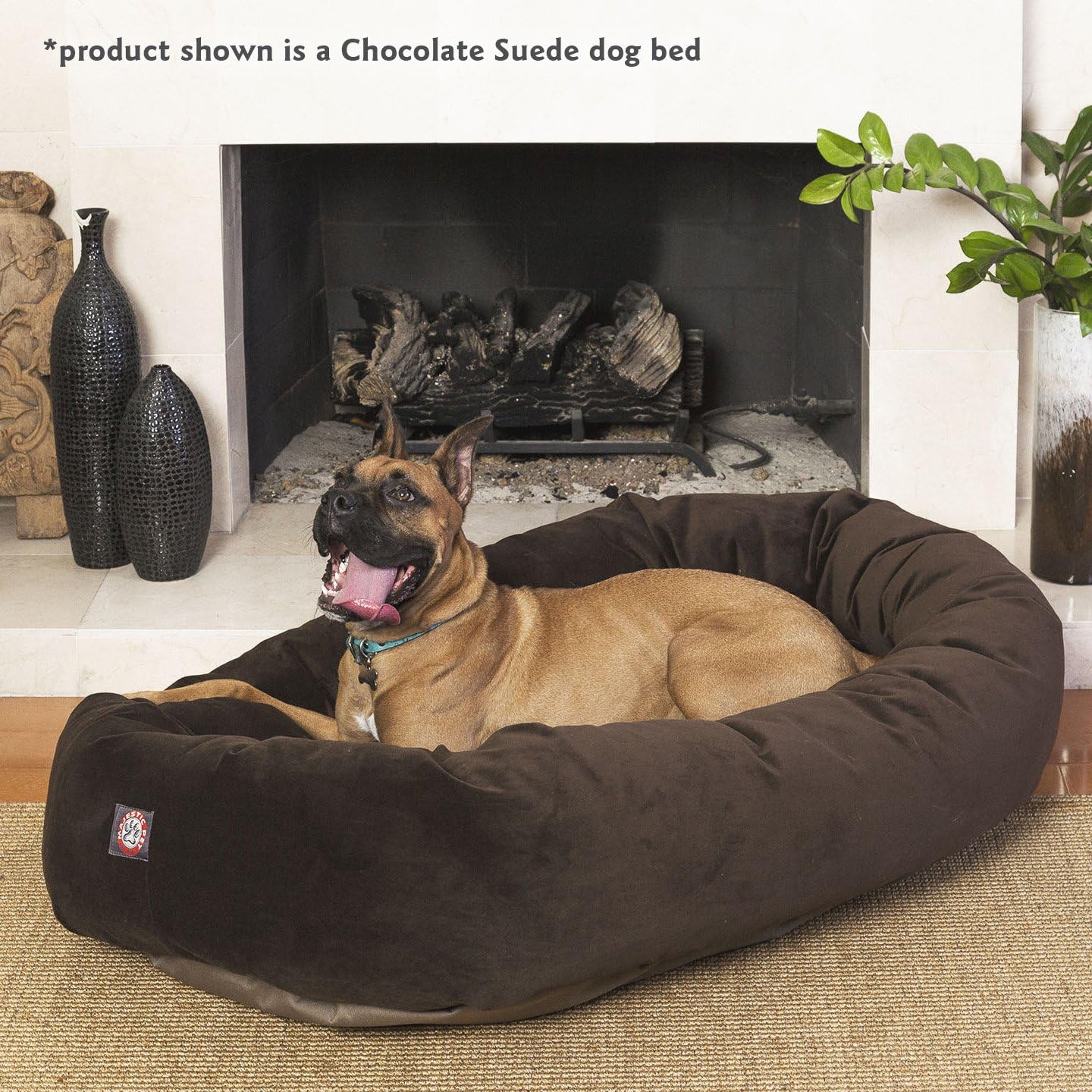 Hundebett, Schokoladenbraun L 102 x B 74 x H 23 cm