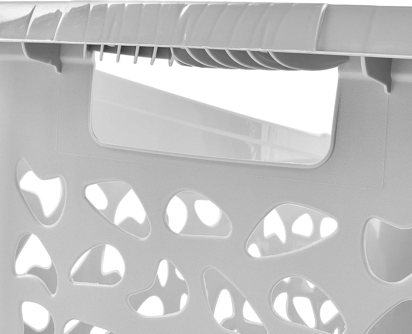 Wäschekorb Jost mit Luftdurchlässigem Dekor, Nordic Grey 52 L