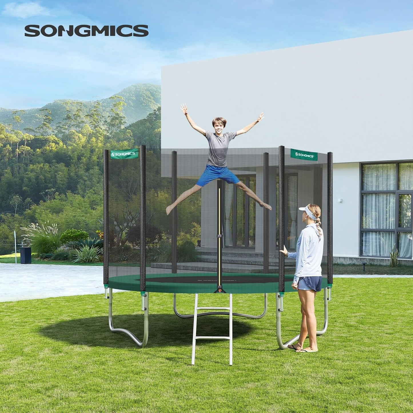 Trampolin-Randabdeckung, 244 cm, 244 cm Grün