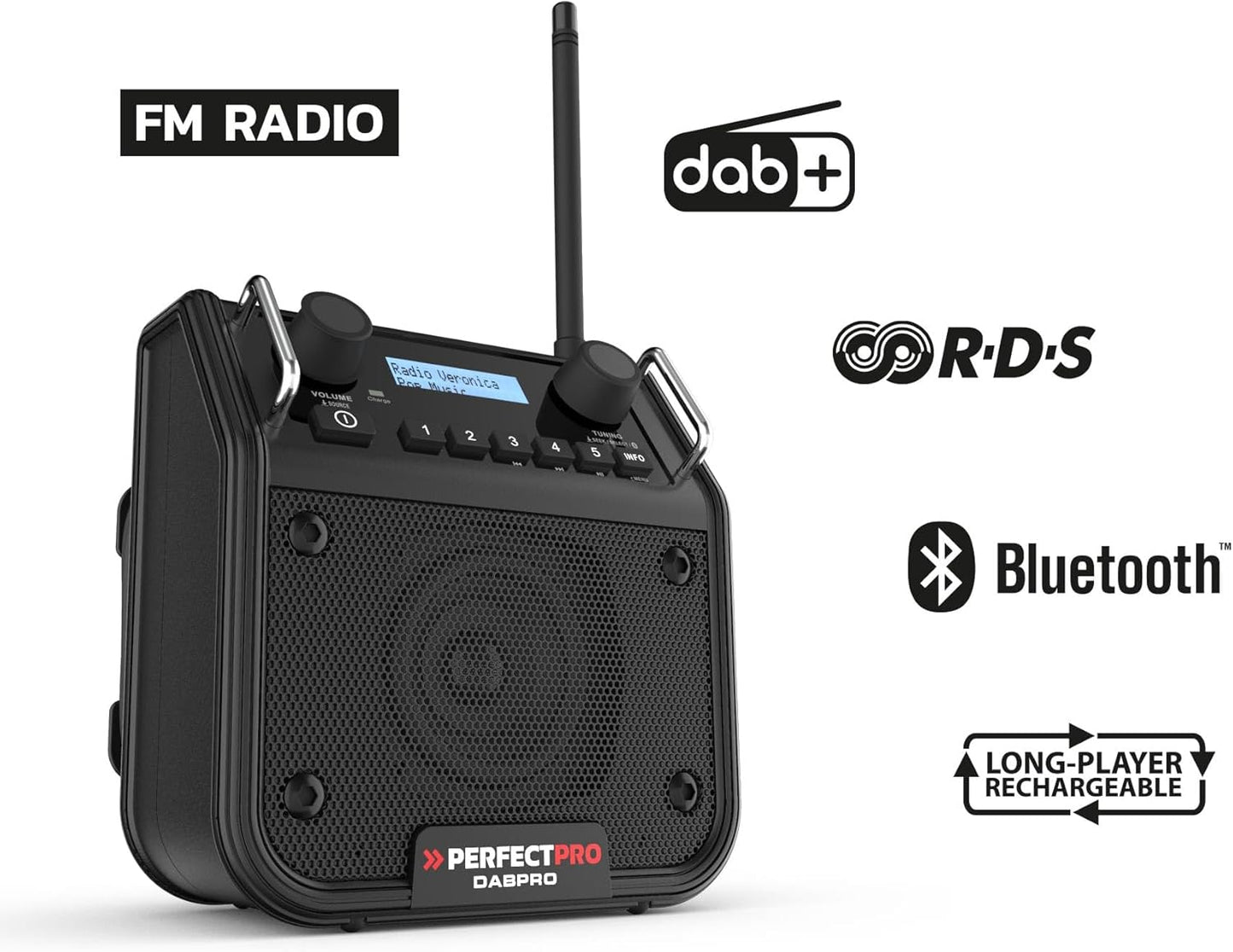 Baustellenradio DABPRO mit DAB+ und Bluetooth