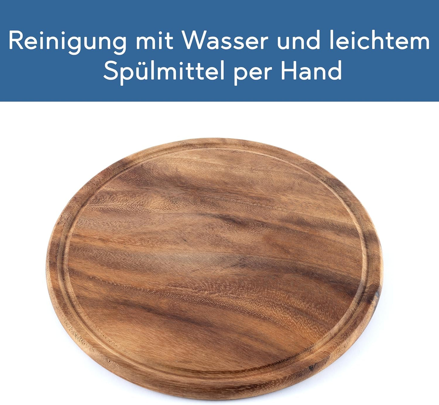 4er-Set Runde Schneidebretter, Akazie Rund 4er Set