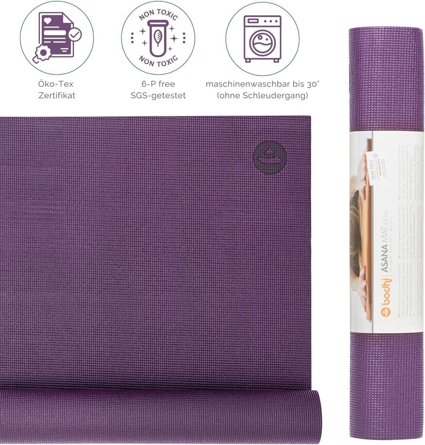 Yogamatte Asana, aubergine