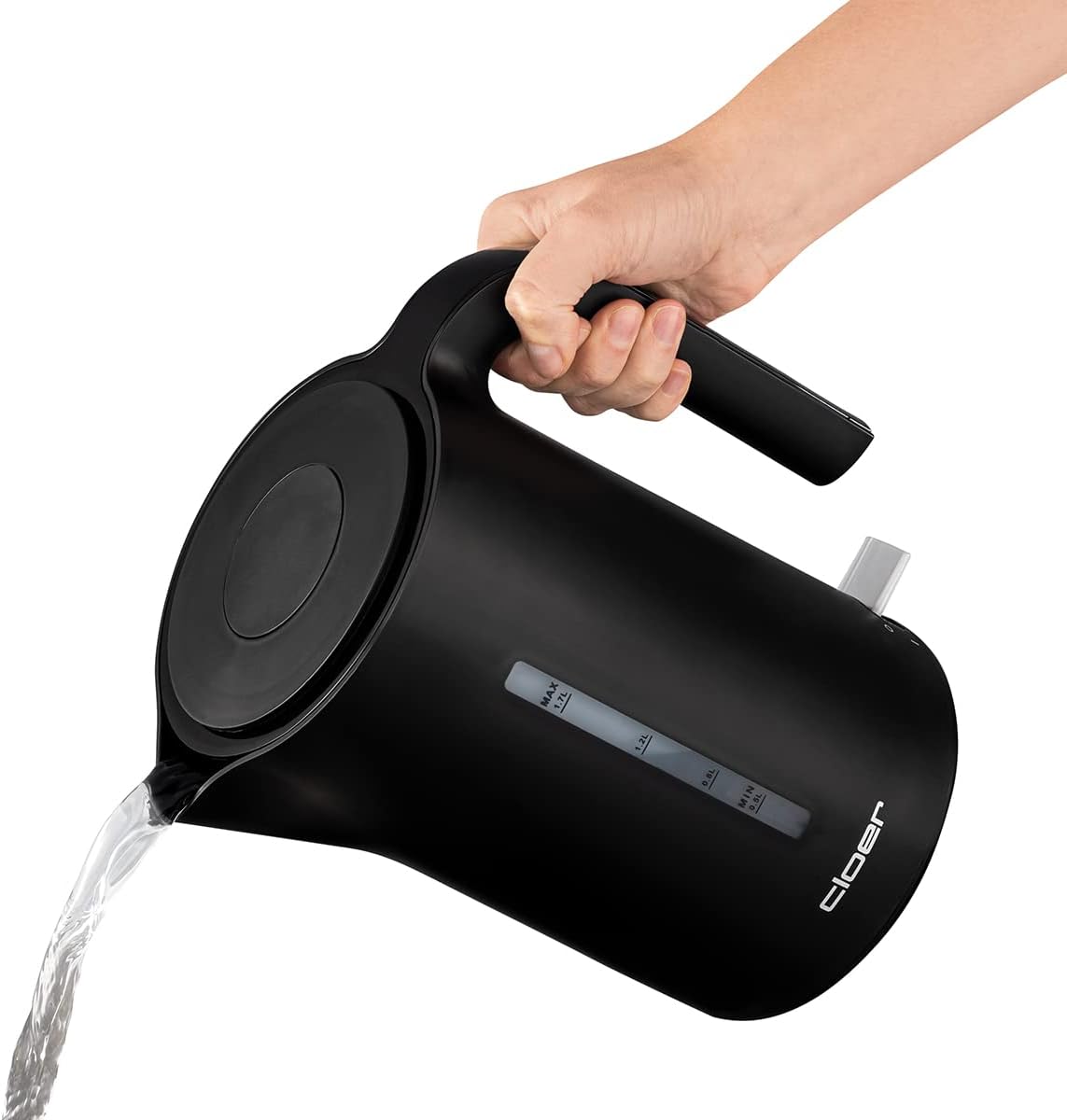 4110 Wasserkocher mit Kalkfilter, Schwarz 1,7 Liter Single