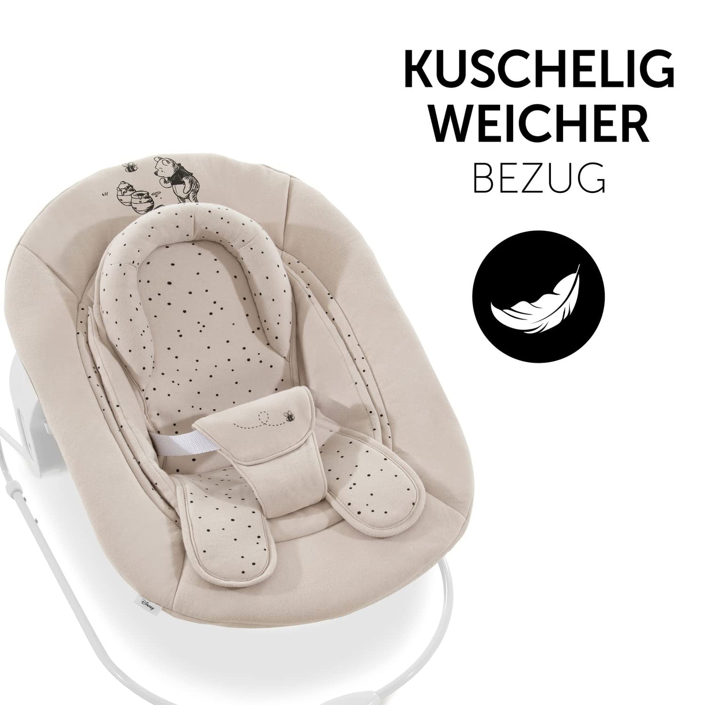 Alpha Bouncer 2in1, Winnie the Pooh Beige 3-Punkt-Gurt