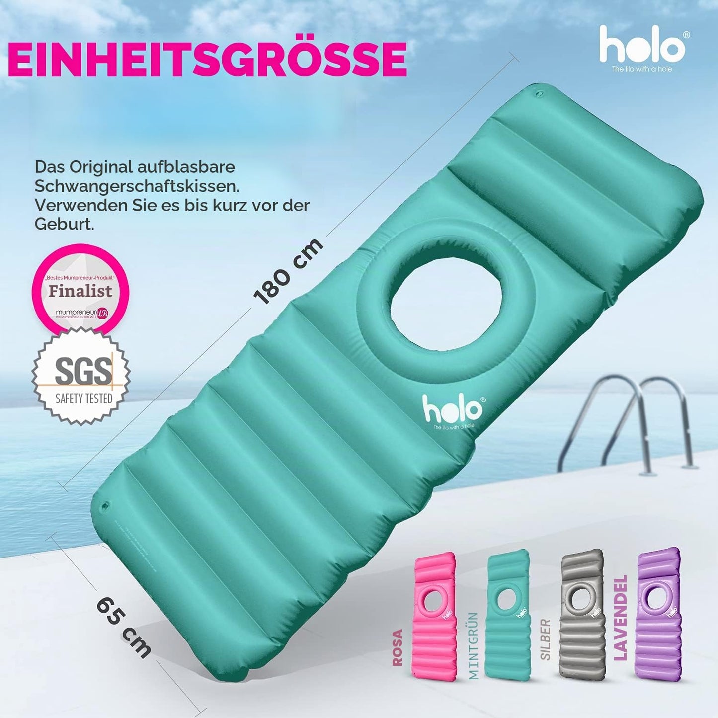 Aufblasbares Schwangerschaftskissen, Mint