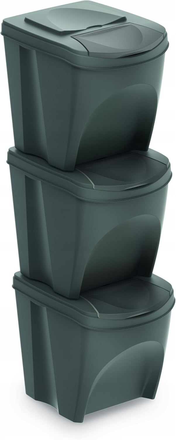 Sortibox Mülltrennsystem, Grau 39,2 x 29,3 x 33,5 cm