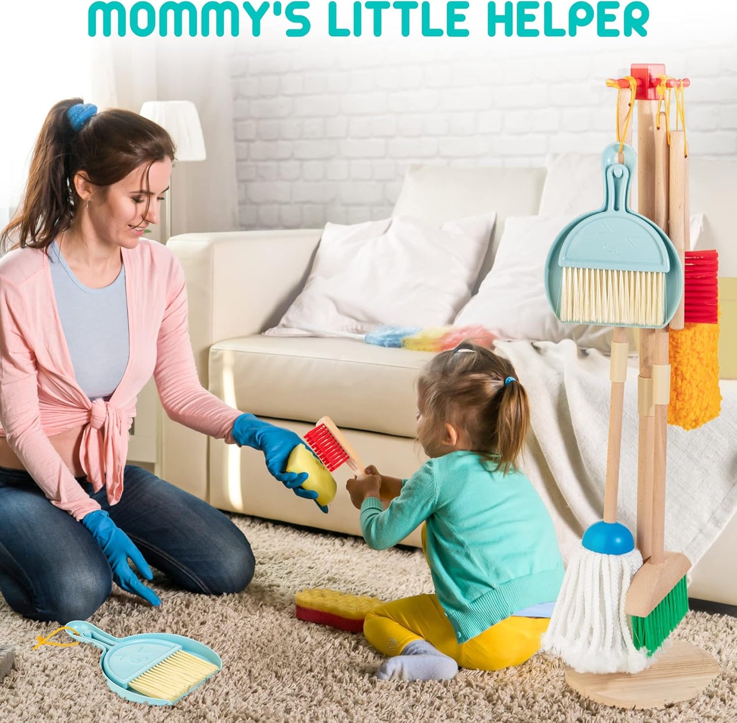 Holz-Reinigungsset für Kinder (8-teilig)