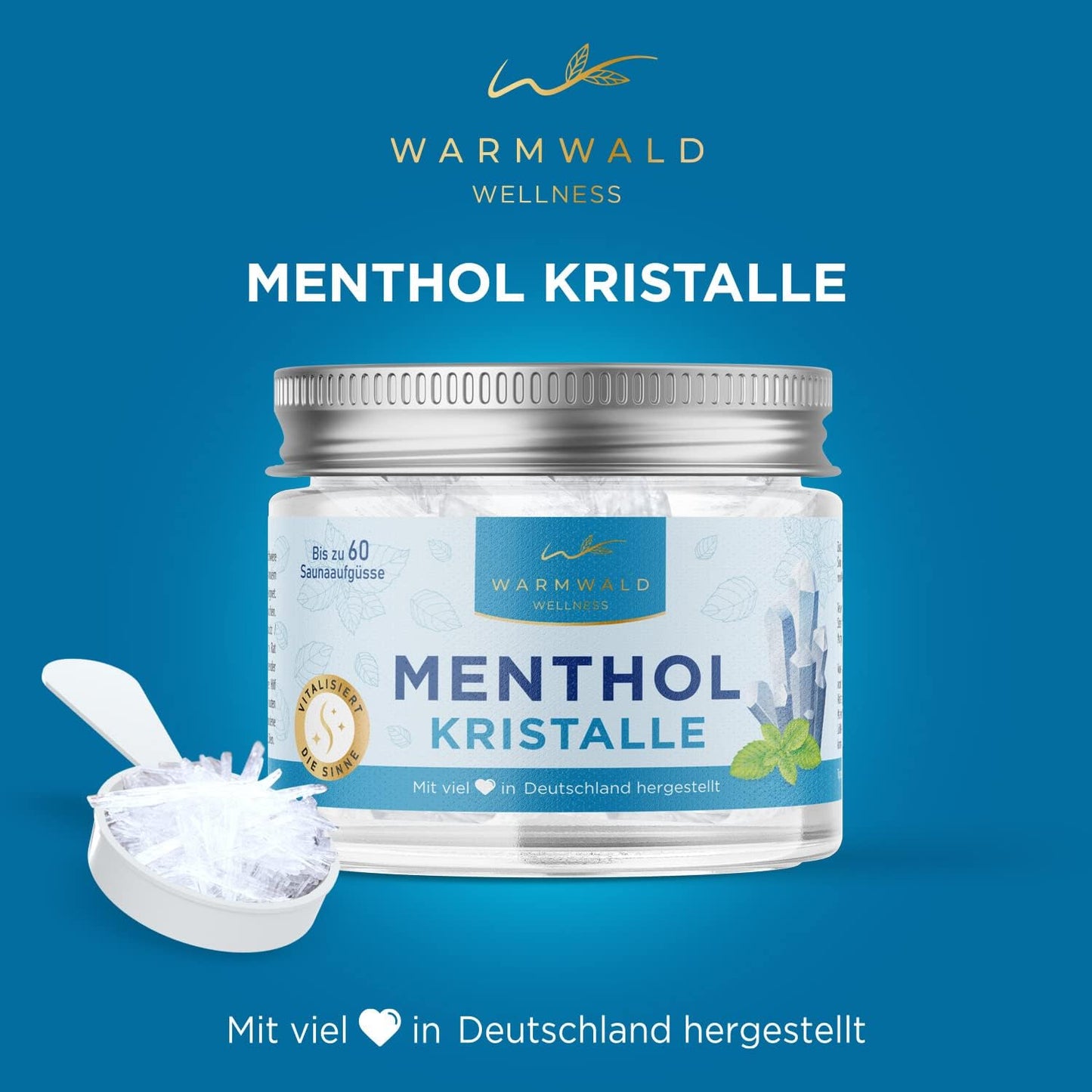 Mentholkristalle für Saunaaufgüsse