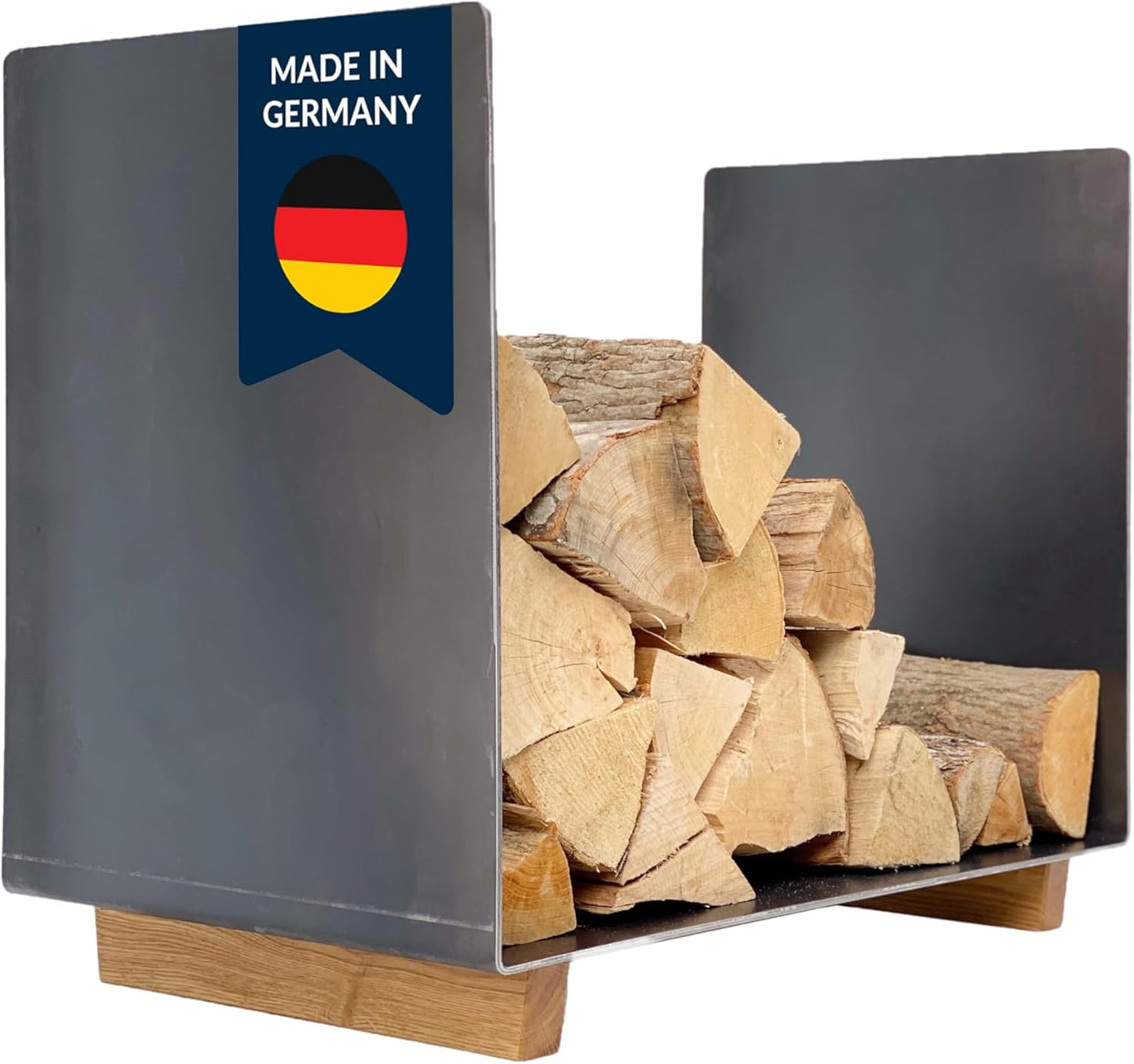 Kaminholzkorb mit Standfüssen