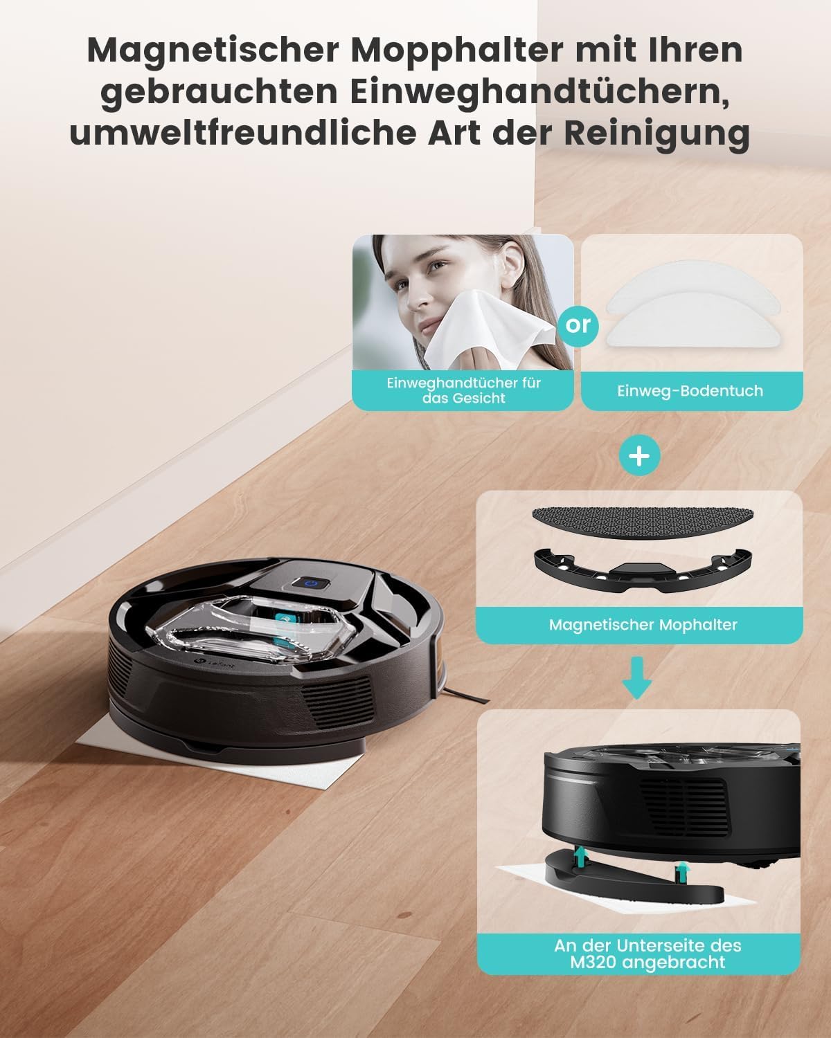 M320 Saugroboter mit Wischfunktion