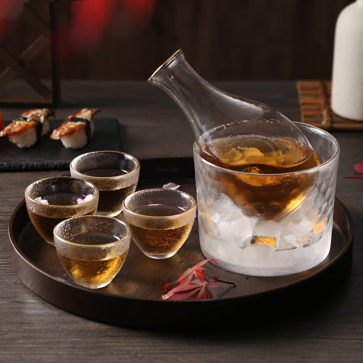 Japanisches Sake-Set, Transparent