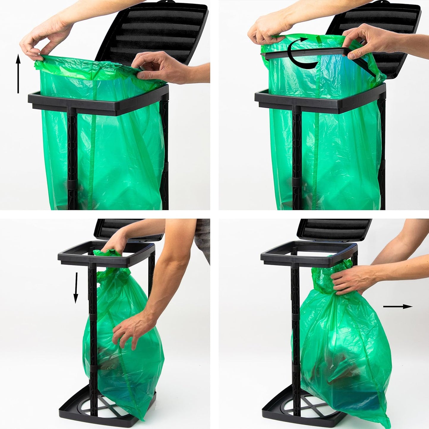 3-teiliges Müllsackständer-Set, 3 Stück