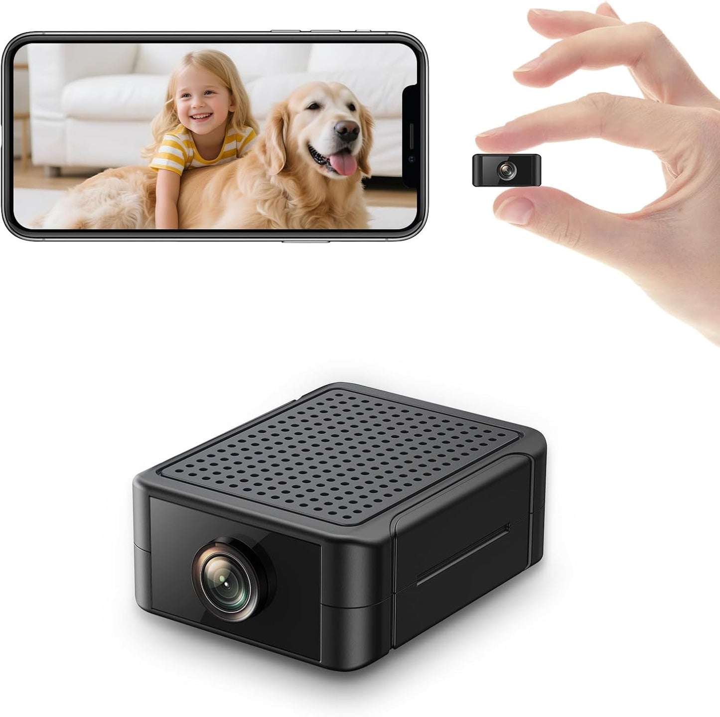 4K Mini Kamera mit Nachtsicht, Schwarz