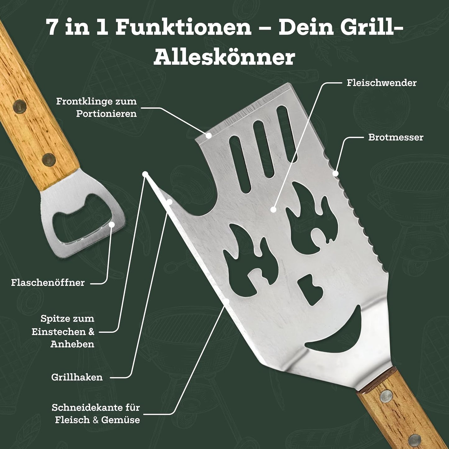 7-in-1 Grillspachtel Geschenkset