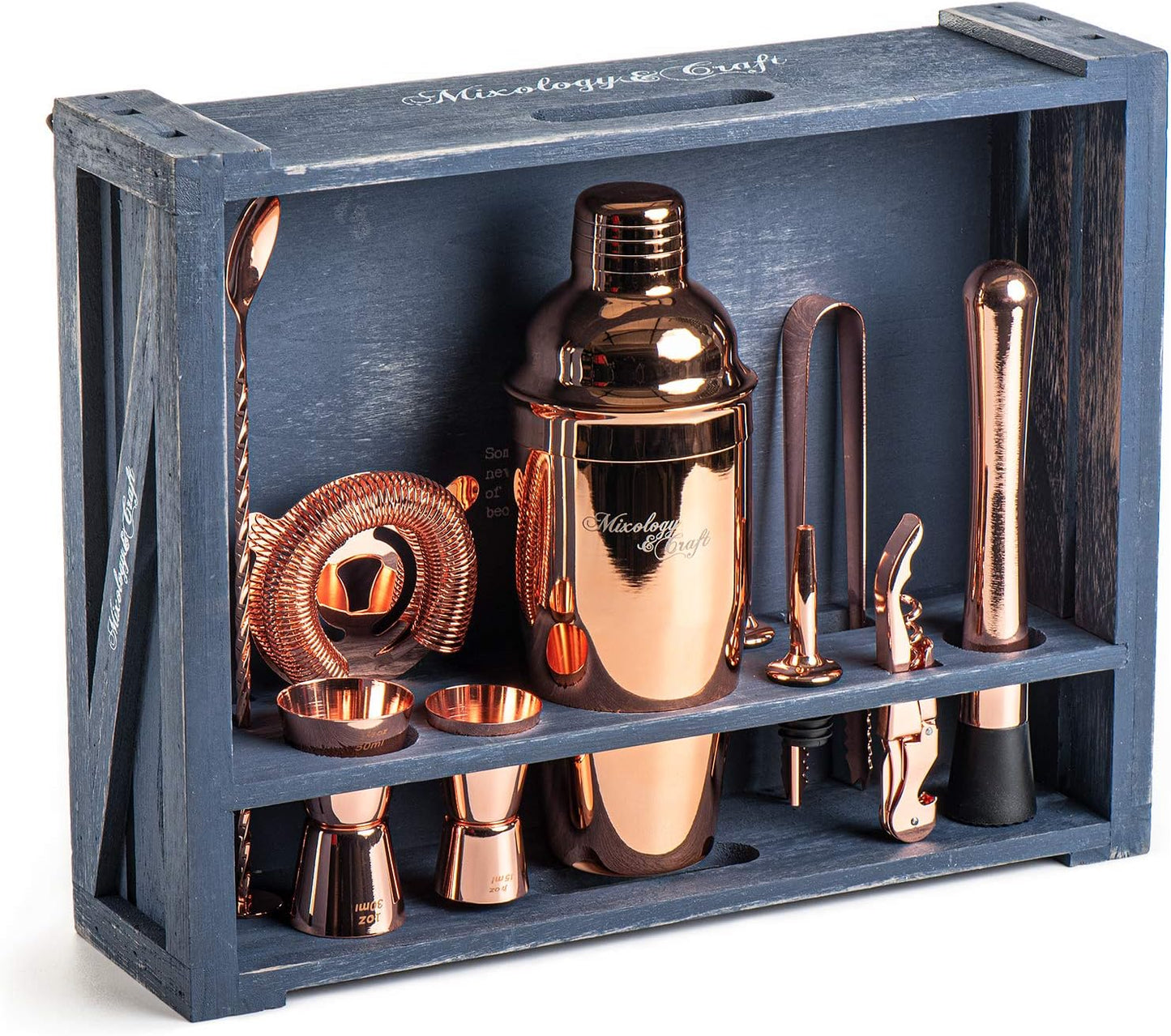 11-teiliges Cocktailshaker-Set, Kupfer